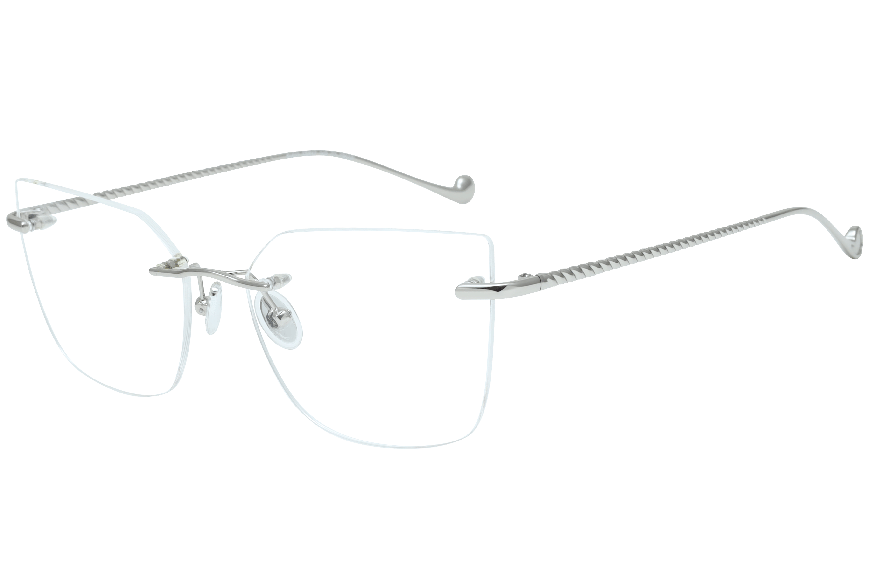 PAUL VOSHERONT PV611 Frame Silver Female RimLess Metal Frame — view 1