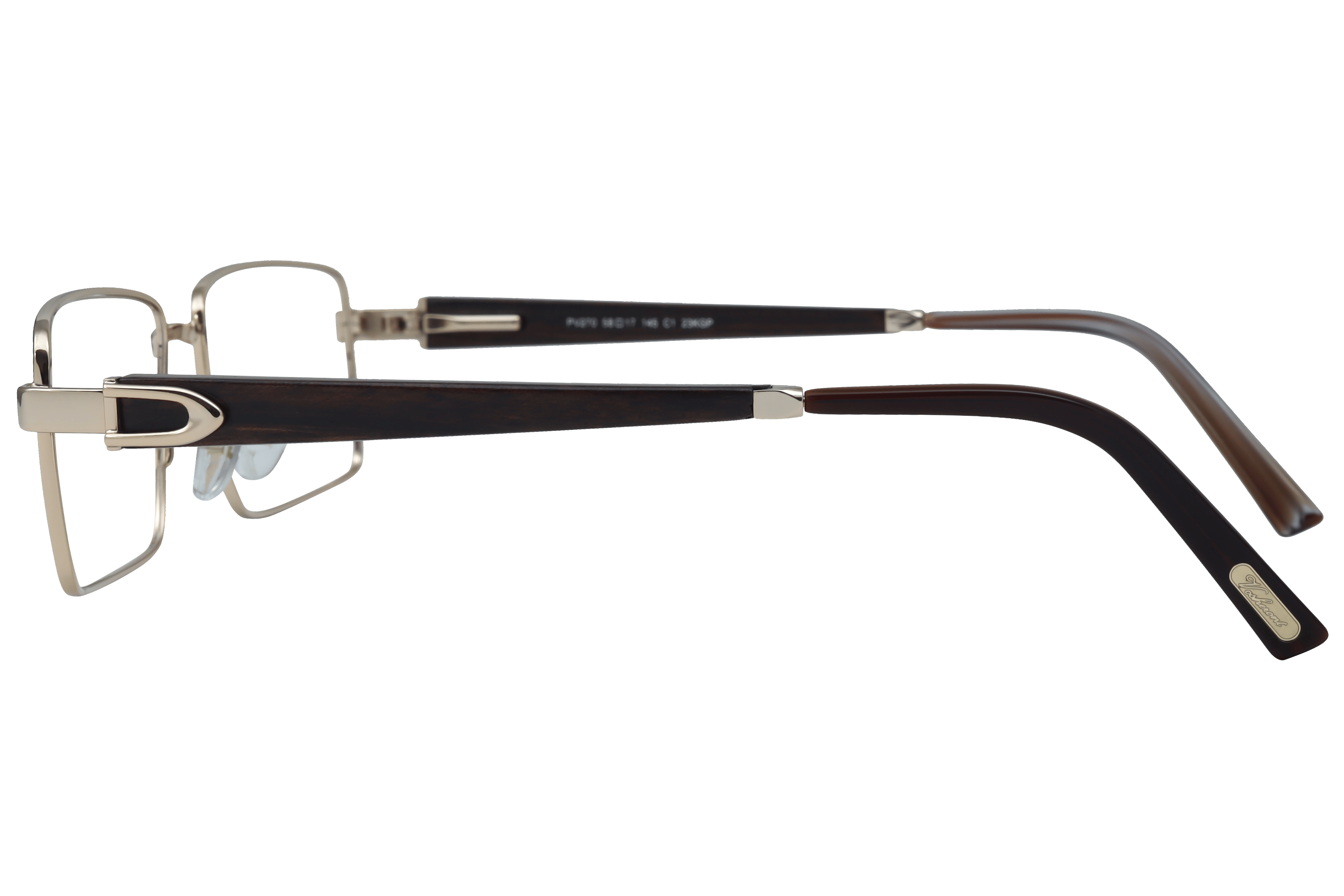 PAUL VOSHERONT PV270 Frame Gold Male Full Wood Frame — view 3