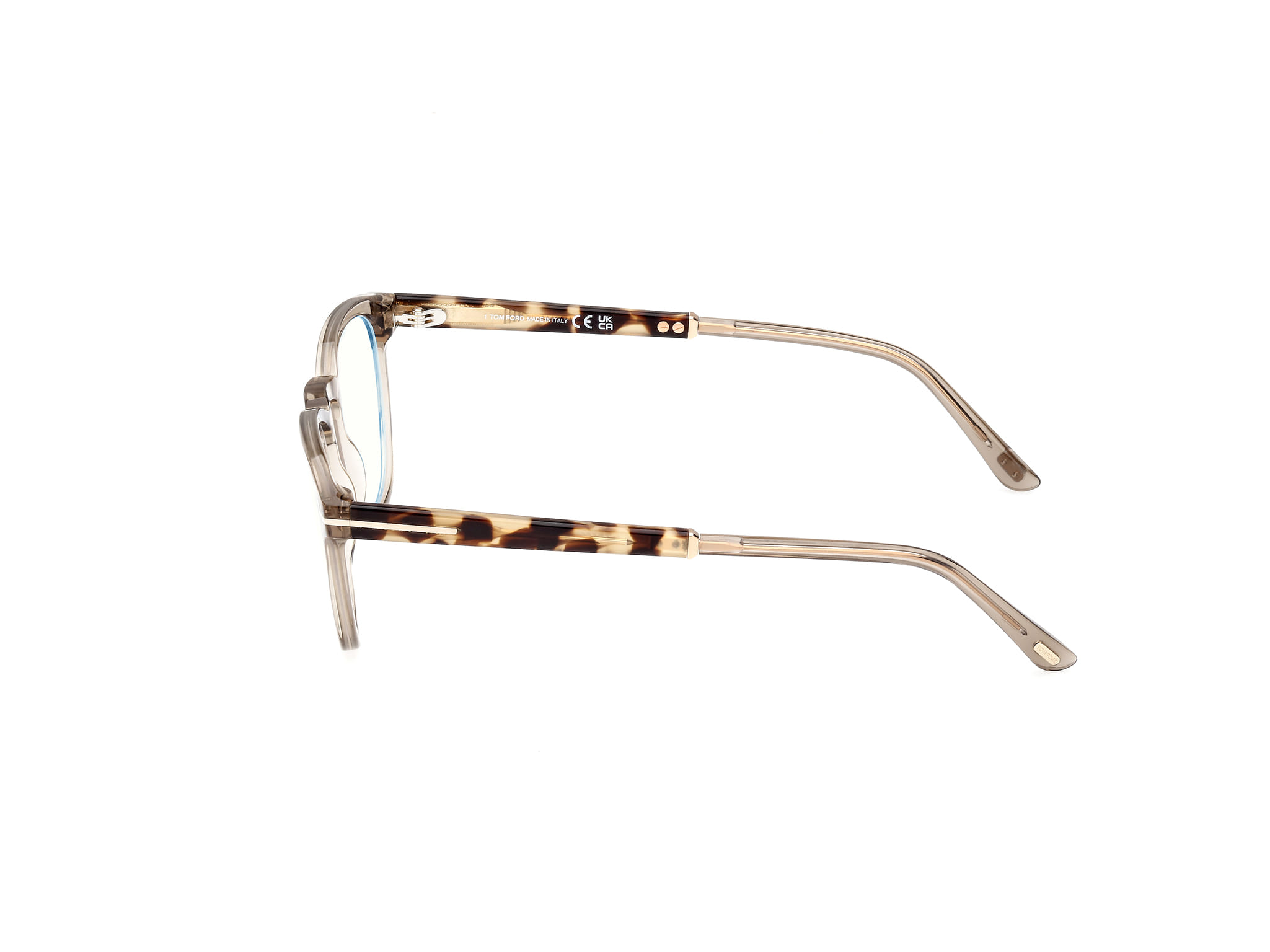 Tomford FT5890-B Frame Transparent Brown Male Full Shell Frame — Transparent Brown frame — view 2