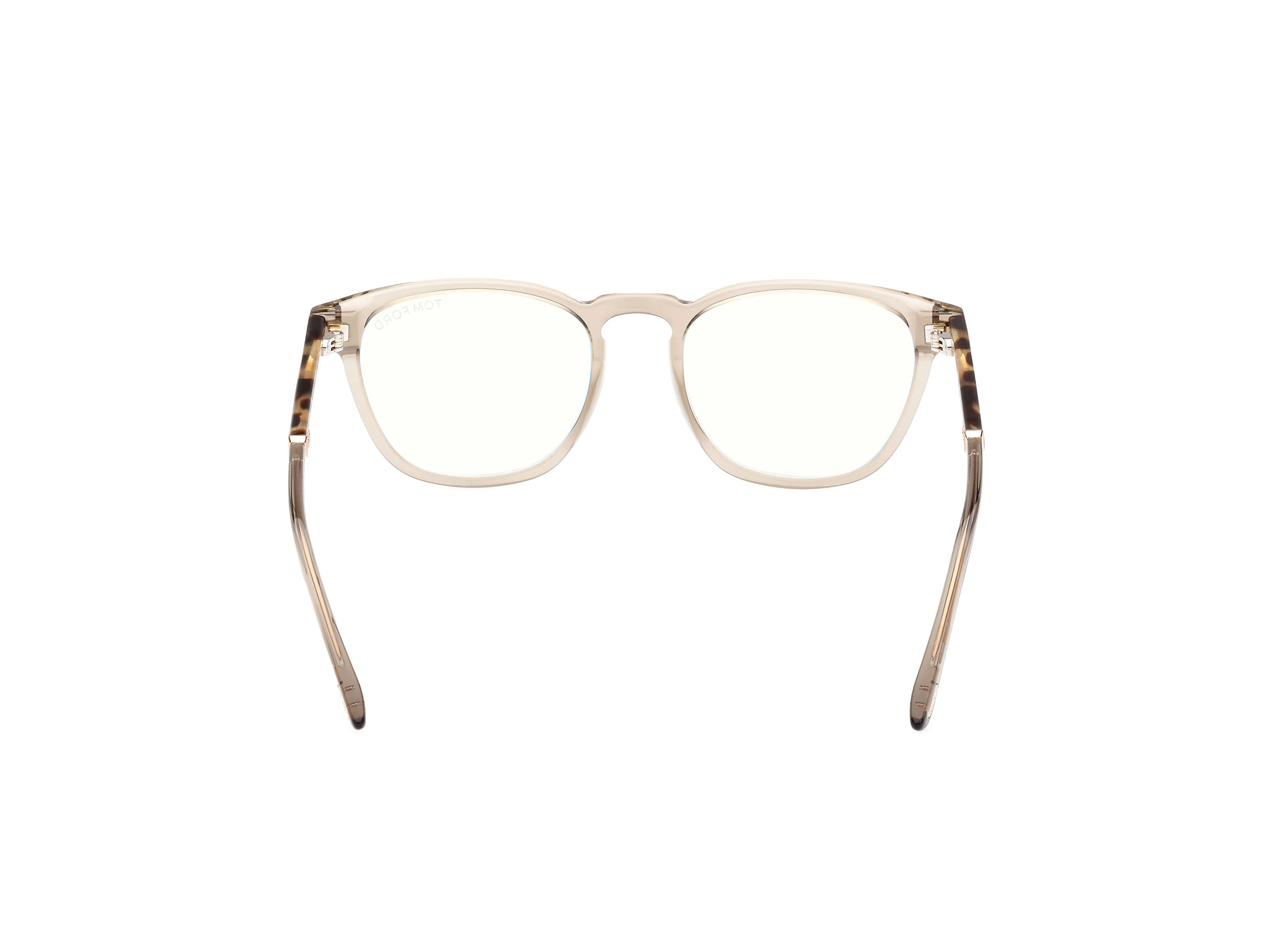 Tomford FT5890-B Frame Transparent Brown Male Full Shell Frame — Transparent Brown frame — view 4