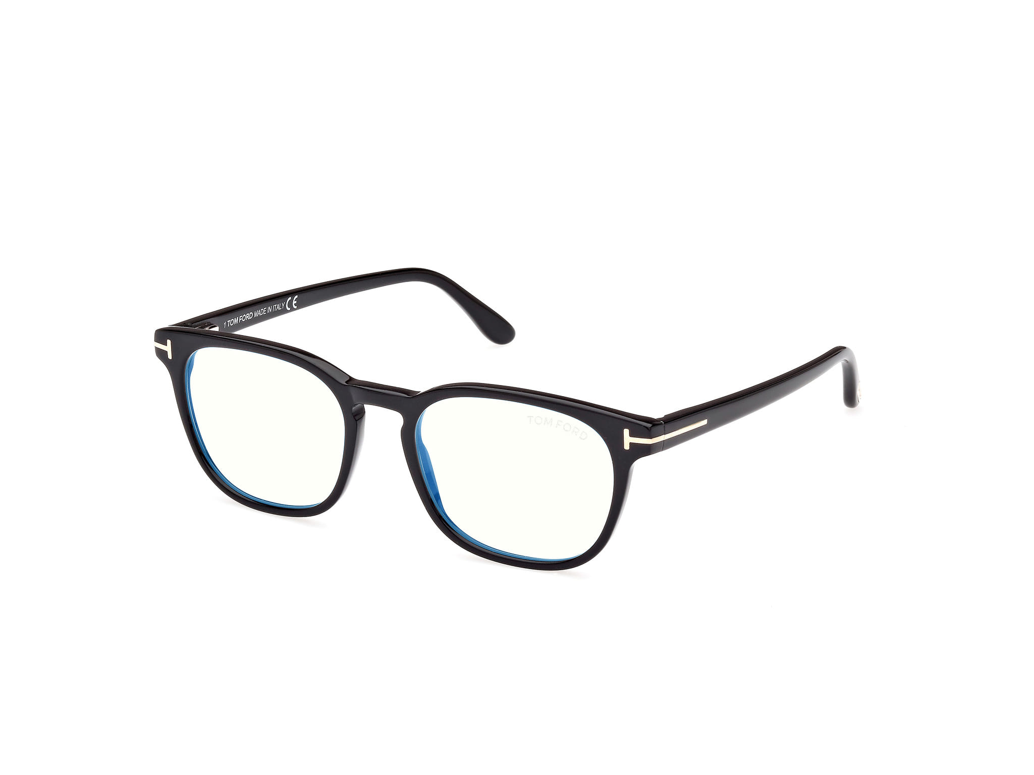 Tomford FT5868-B Frame Black Male Full Shell — Transparent Blue frame