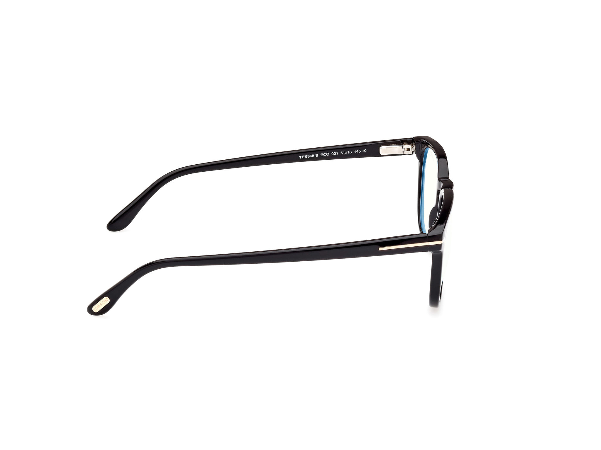 Tomford FT5868-B Frame Black Male Full Shell — Transparent Blue frame