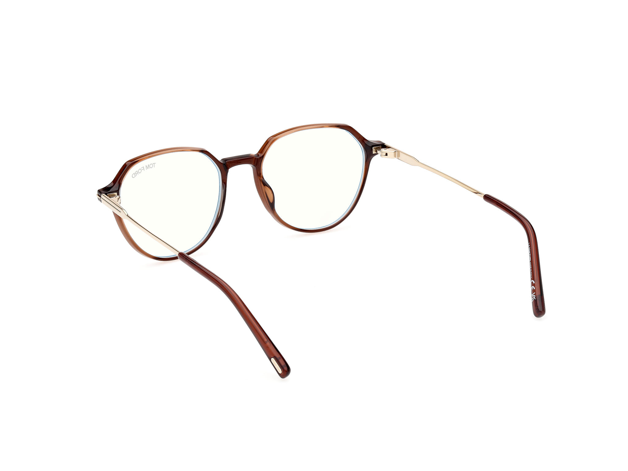 Tomford FT5875-B Frame Transparent Brown Male Full Metal Frame — Transparent Brown frame — view 3