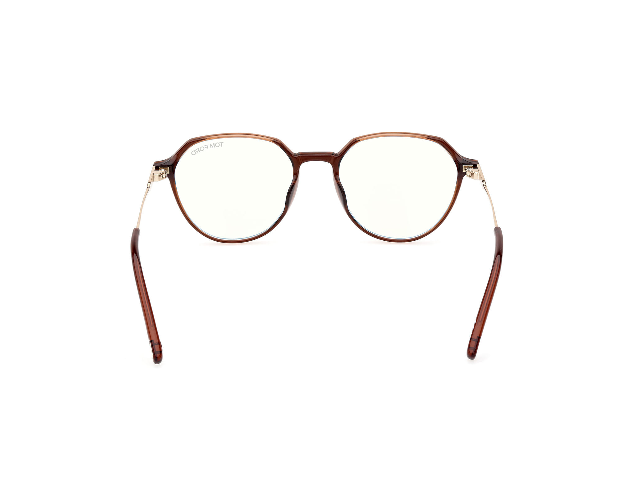 Tomford FT5875-B Frame Transparent Brown Male Full Metal Frame — Transparent Brown frame — view 4