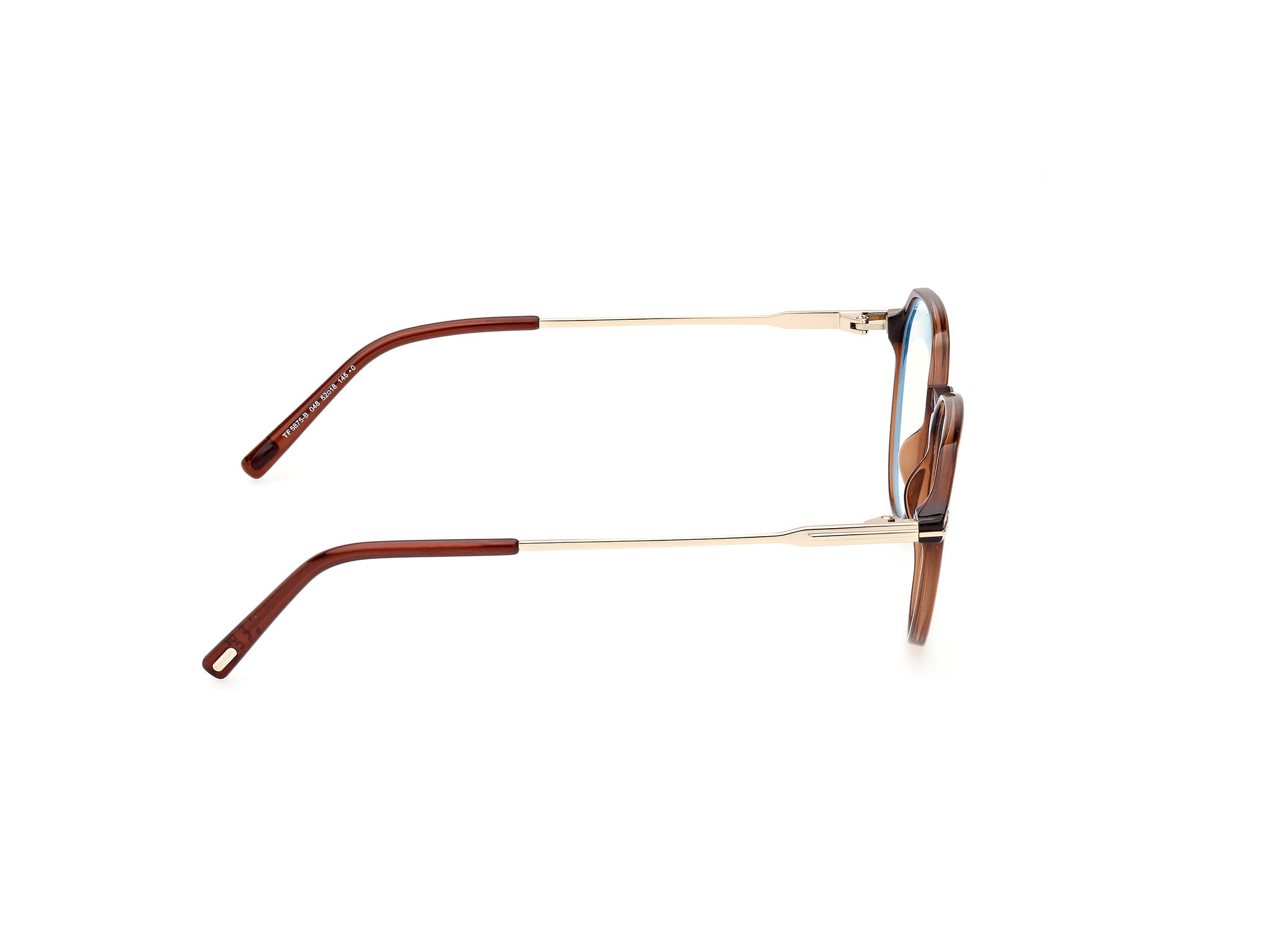 Tomford FT5875-B Frame Transparent Brown Male Full Metal Frame — Transparent Brown frame — view 6