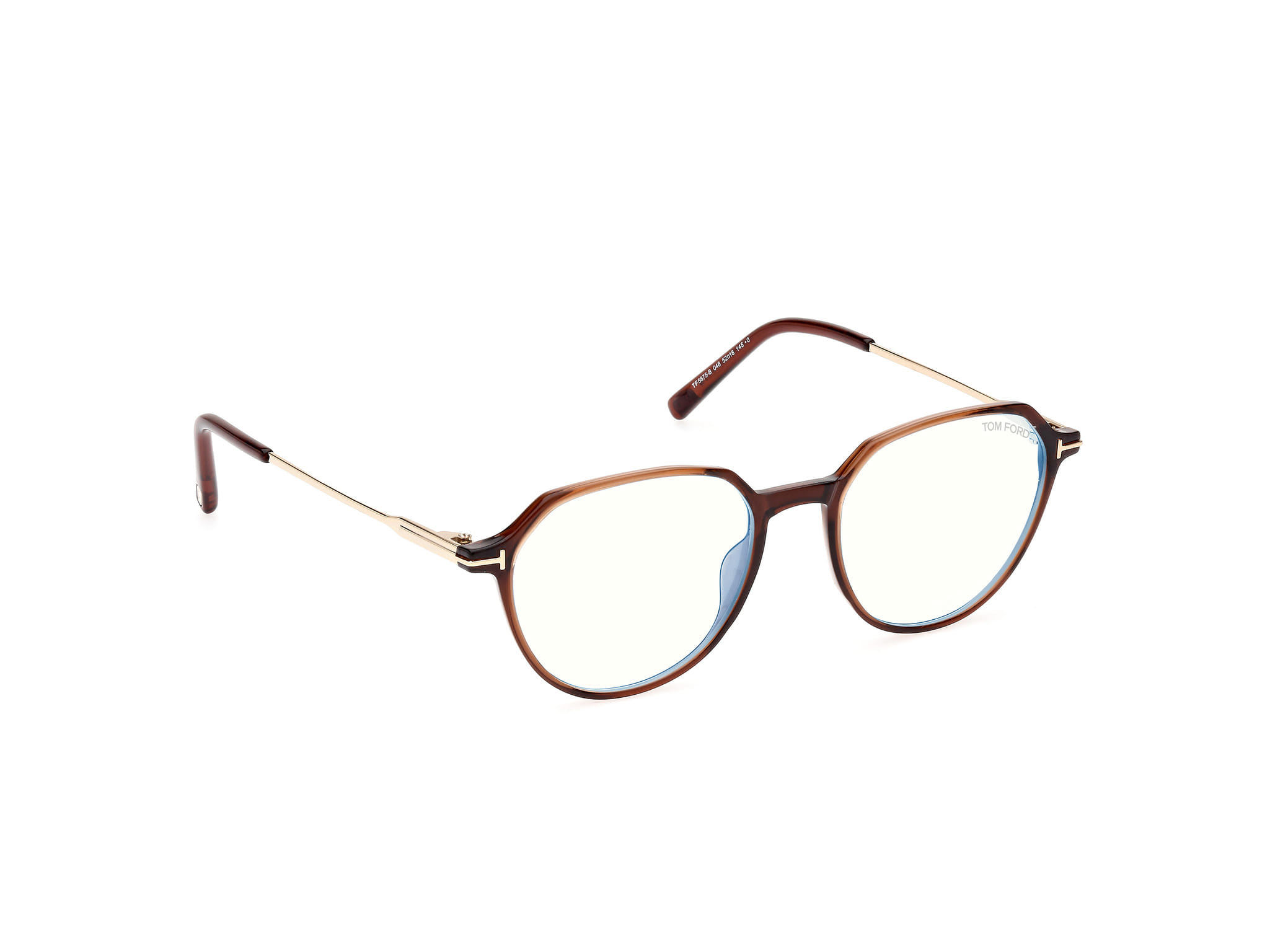 Tomford FT5875-B Frame Transparent Brown Male Full Metal Frame — Transparent Brown frame — view 7