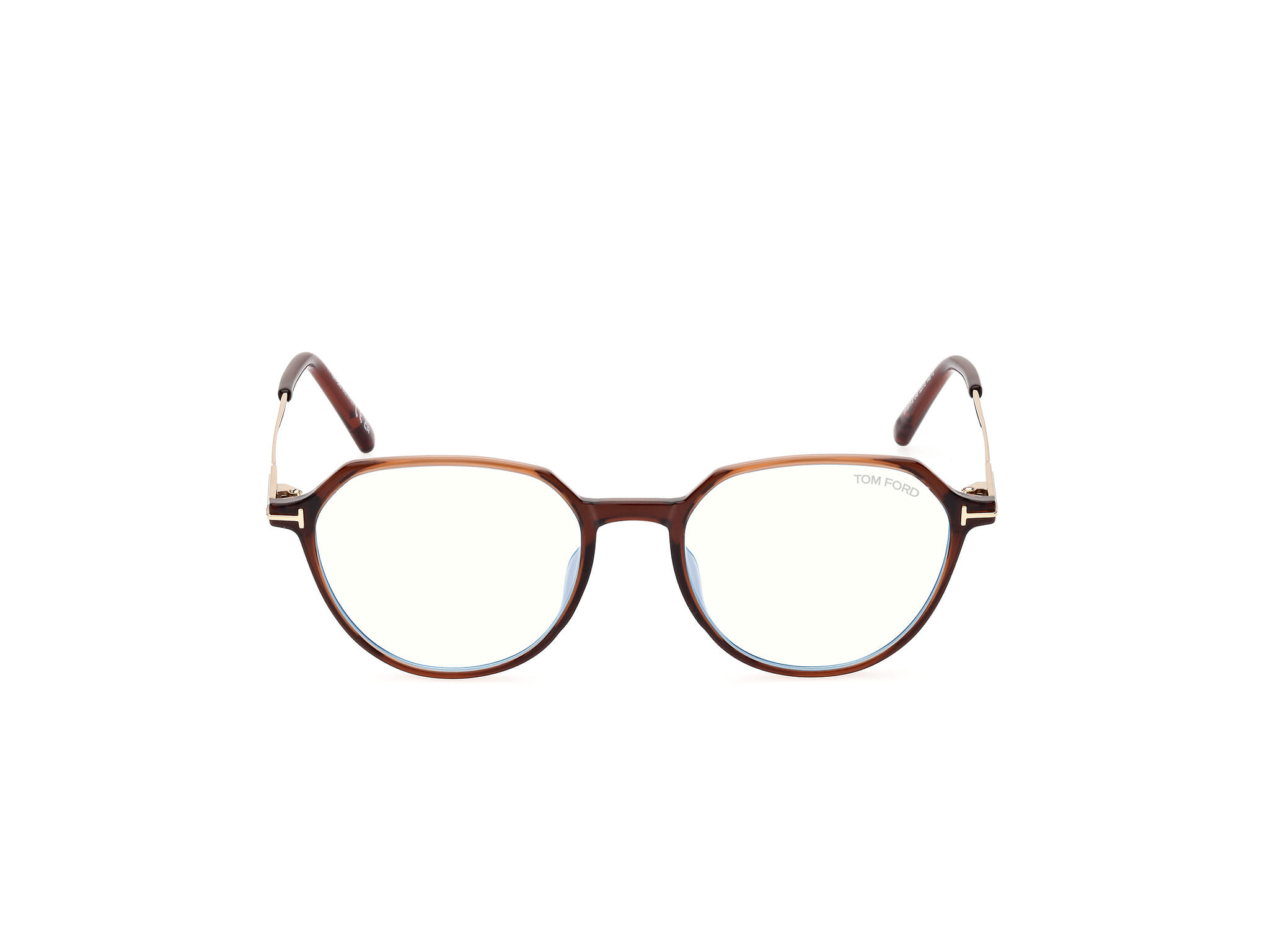 Tomford FT5875-B Frame Transparent Brown Male Full Metal Frame — Transparent Brown frame — view 8