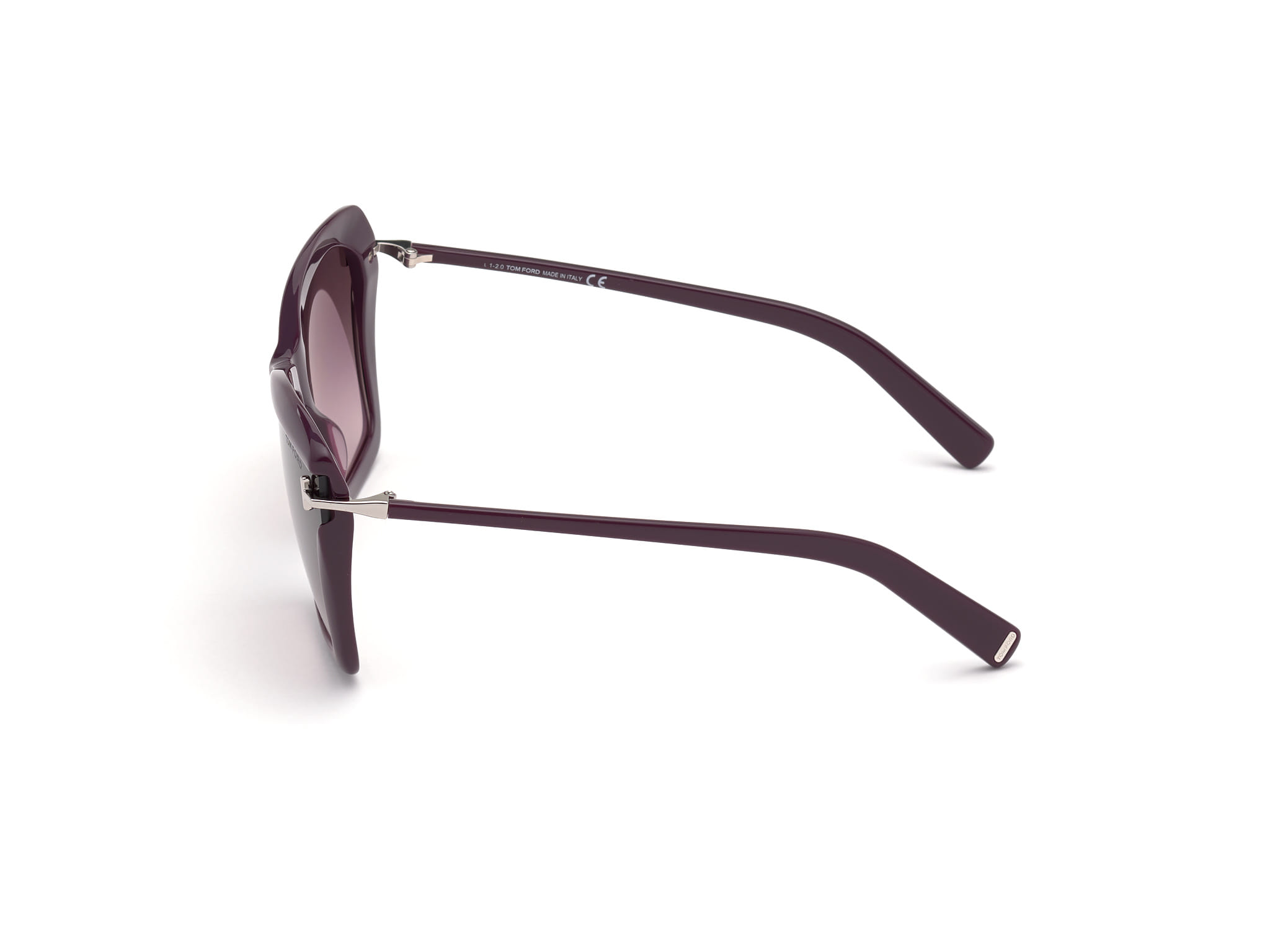 Tomford FT0849 Sunglass Violet Female Full Shell Sunglass — Violet frame — view 2