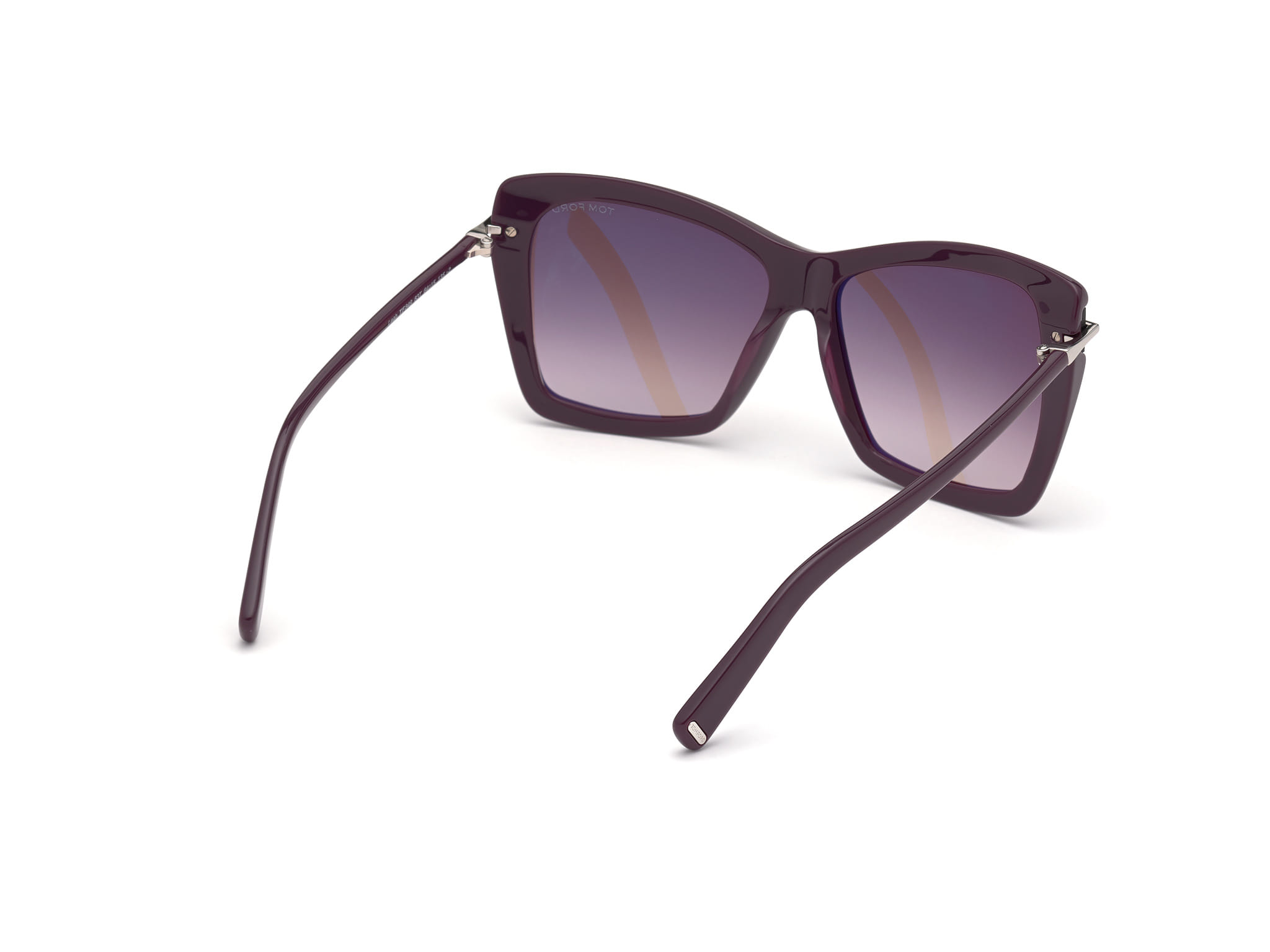 Tomford FT0849 Sunglass Violet Female Full Shell Sunglass — Violet frame — view 5