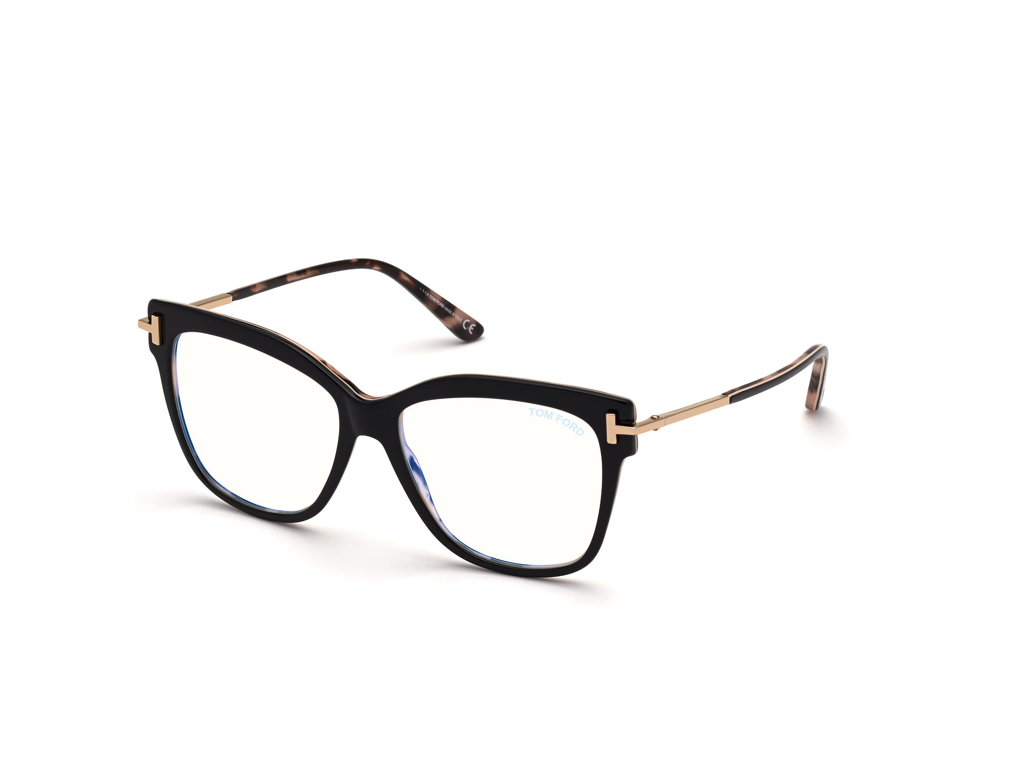 Tomford FT5704-B Frame Transparent Maroon Female Full Metal — Transparent Maroon frame