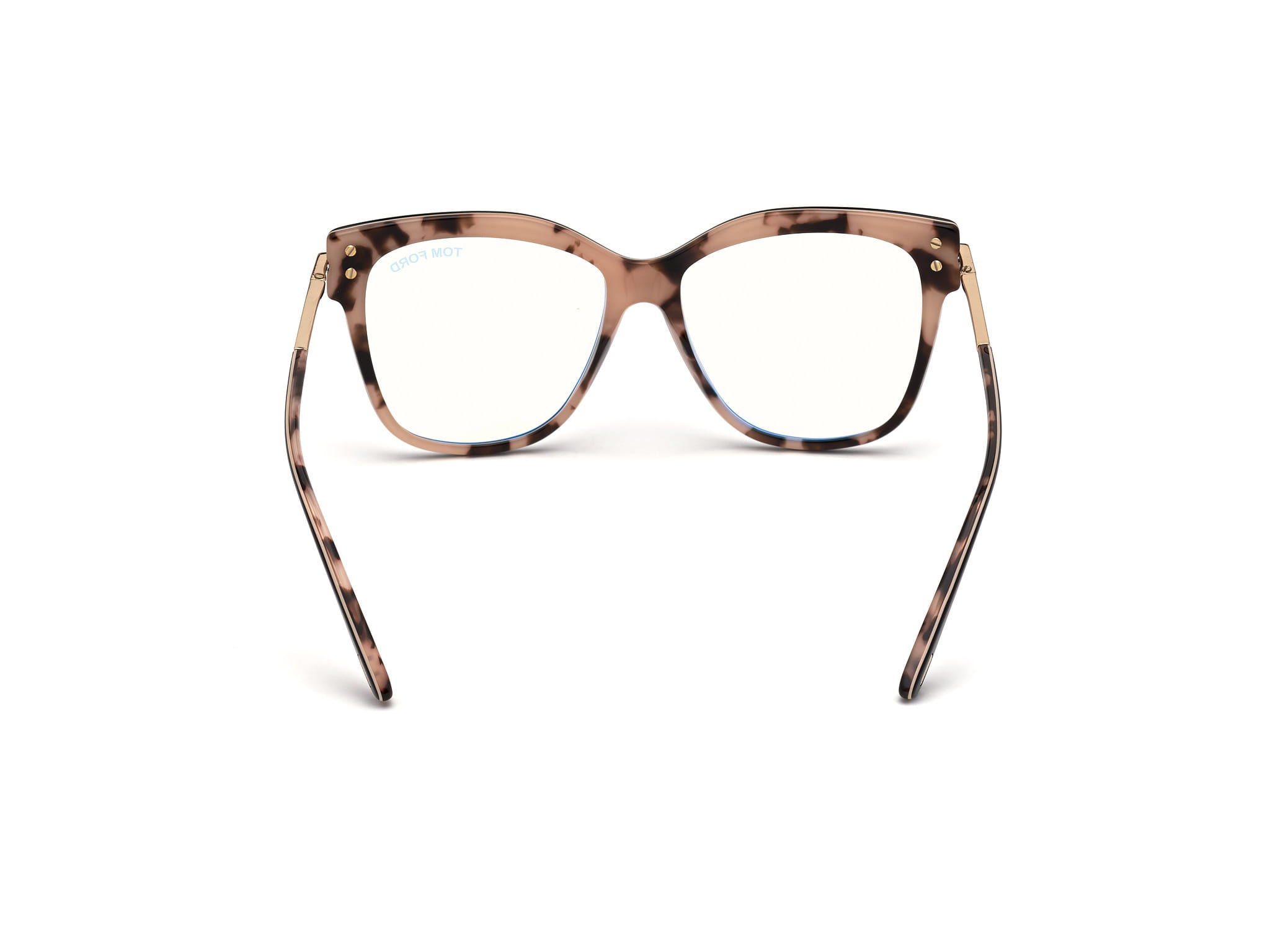 Tomford FT5704-B Frame Transparent Maroon Female Full Metal Frame — Transparent Maroon frame — view 4