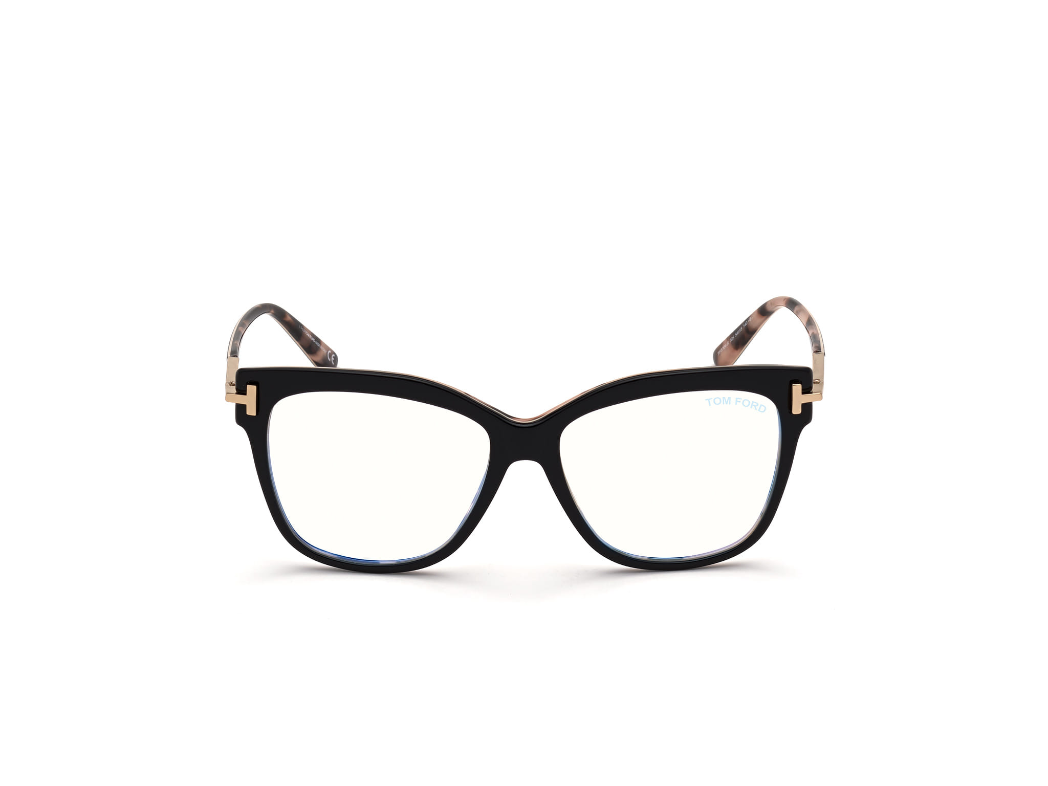 Tomford FT5704-B Frame Transparent Maroon Female Full Metal Frame — Transparent Maroon frame — view 8