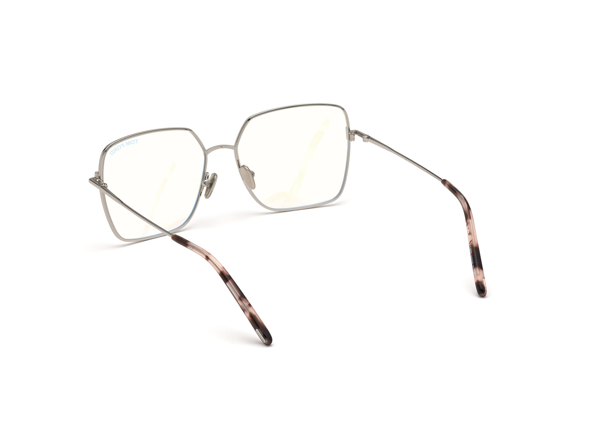 Tomford FT5739-B Frame Silver Unisex Full Metal Frame — Silver frame — view 3