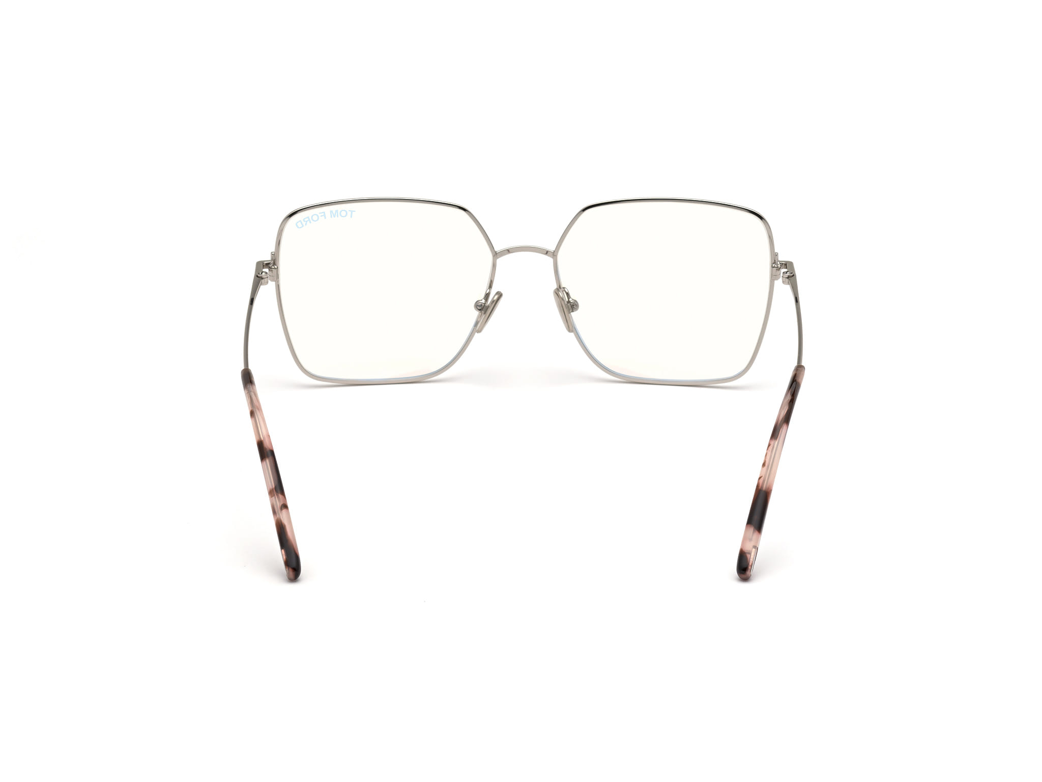 Tomford FT5739-B Frame Silver Unisex Full Metal Frame — Silver frame — view 4