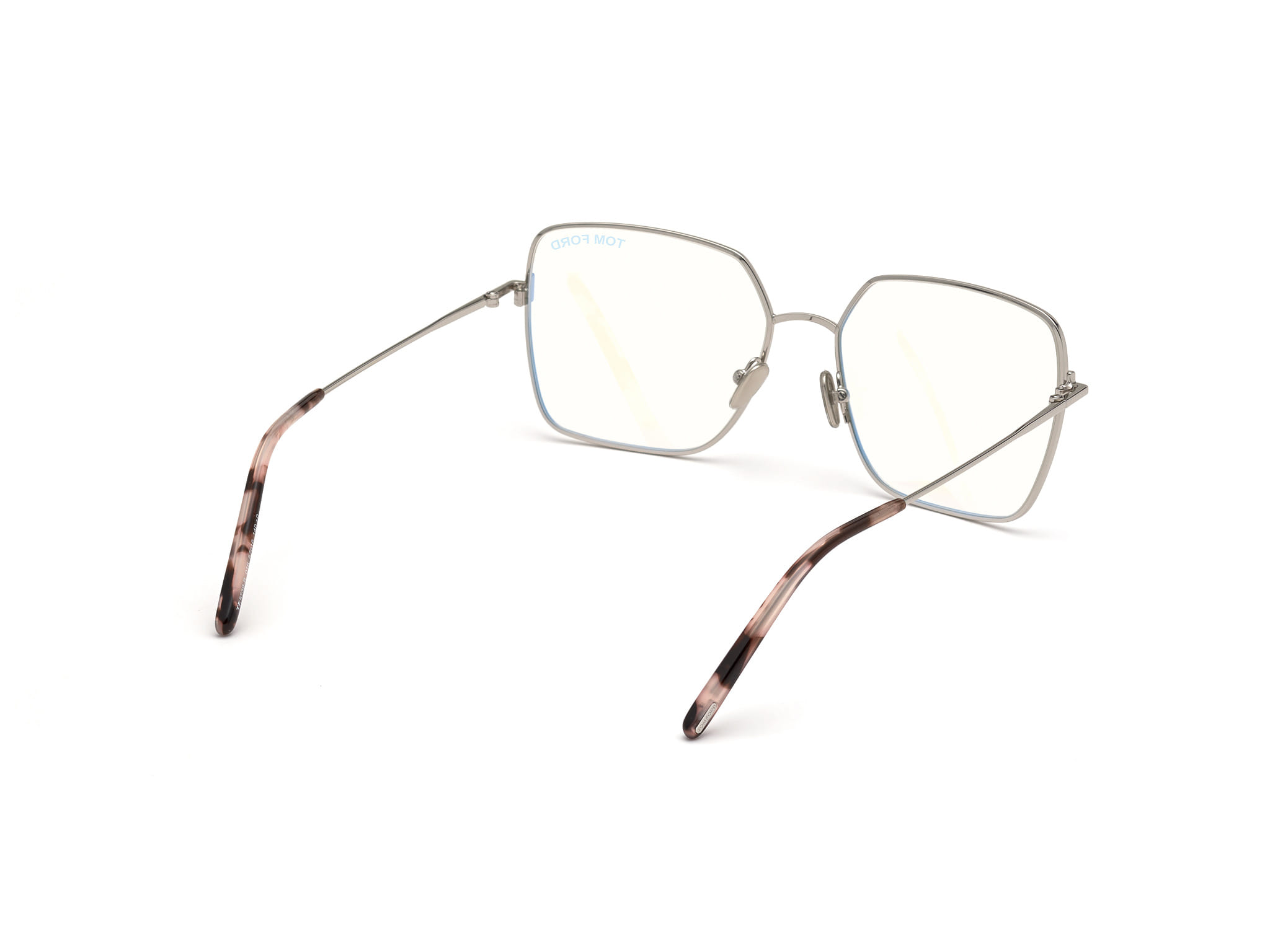 Tomford FT5739-B Frame Silver Unisex Full Metal Frame — Silver frame — view 5