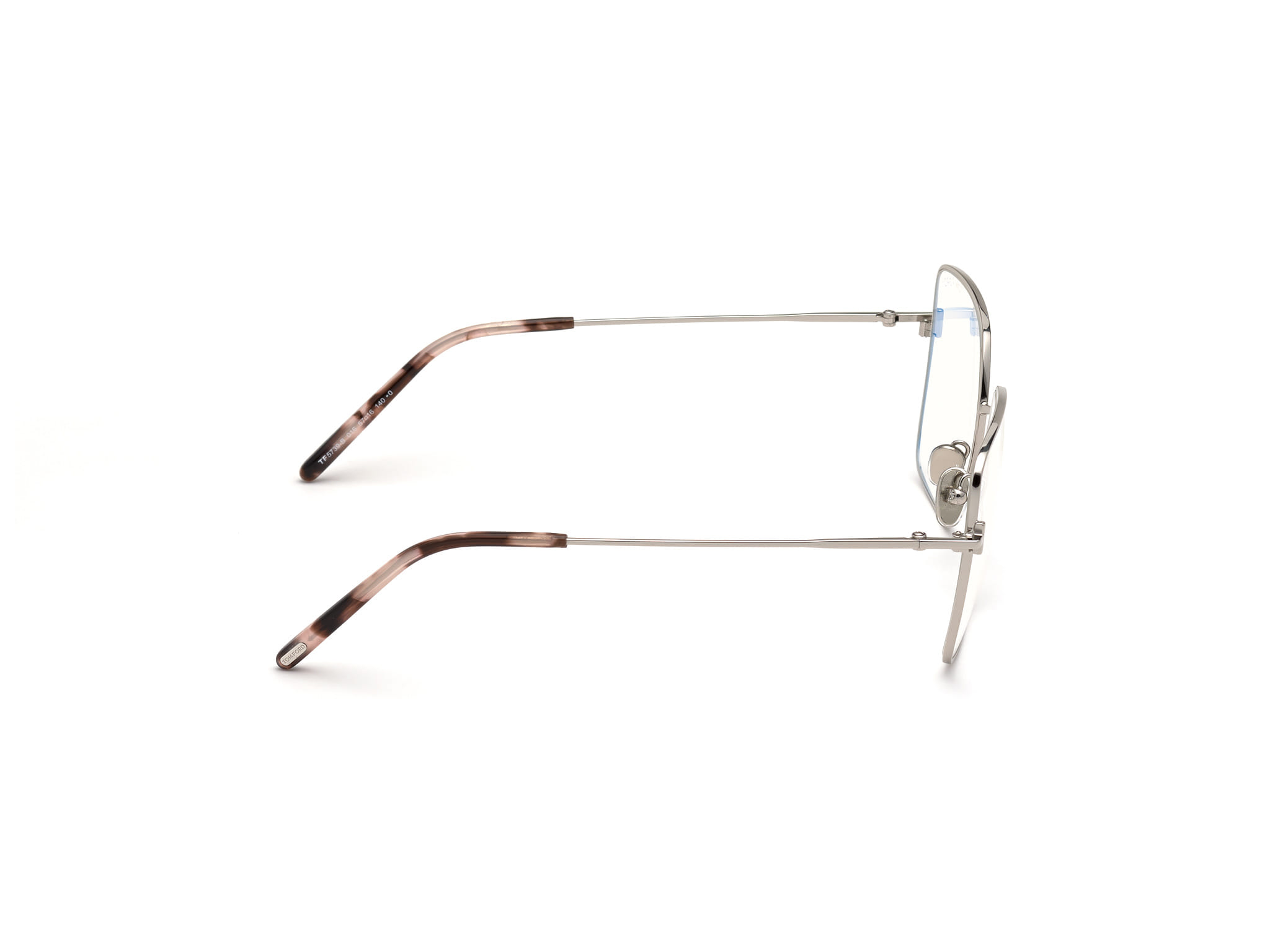 Tomford FT5739-B Frame Silver Unisex Full Metal Frame — Silver frame — view 6