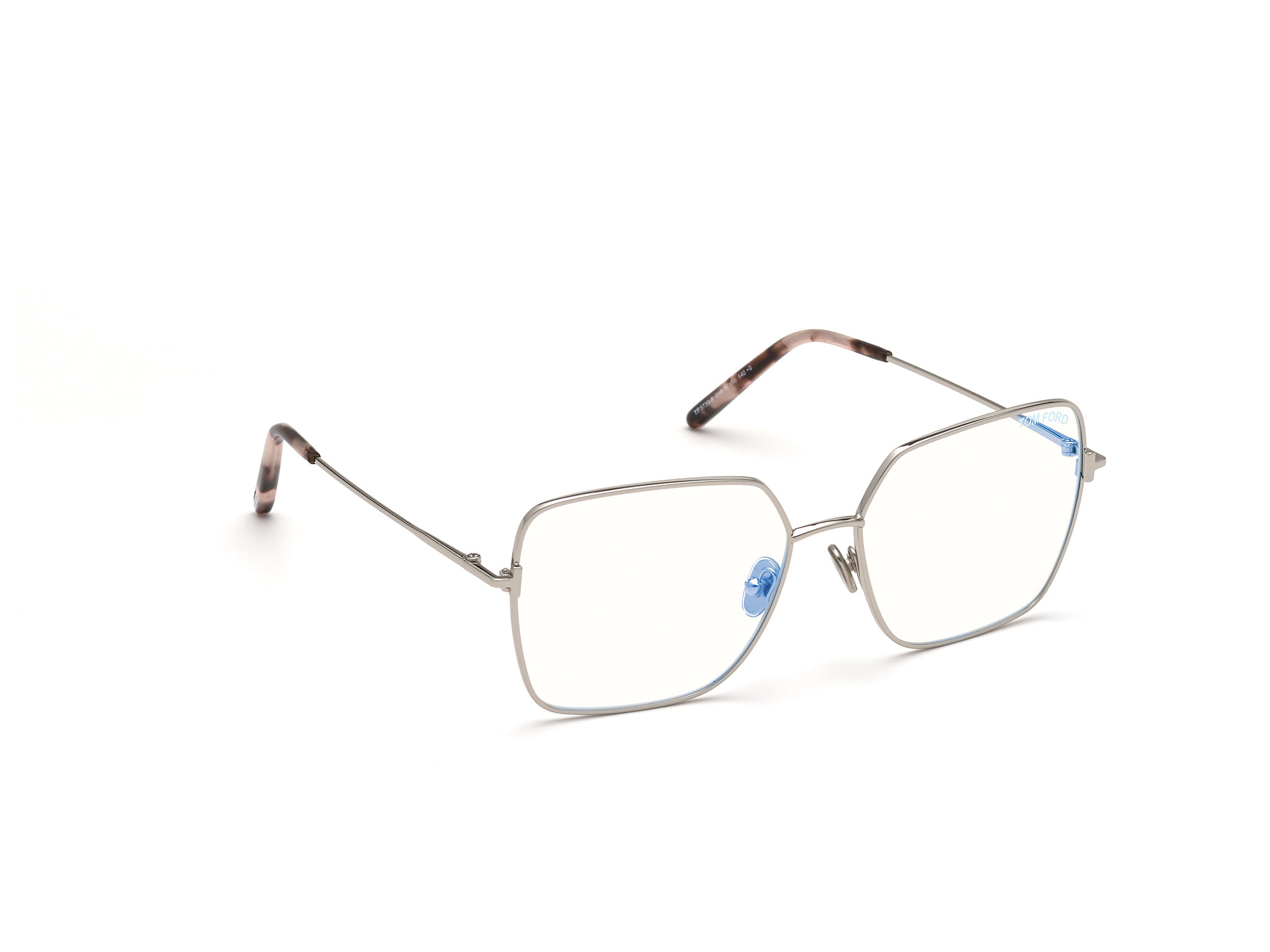 Tomford FT5739-B Frame Silver Unisex Full Metal Frame — Silver frame — view 7