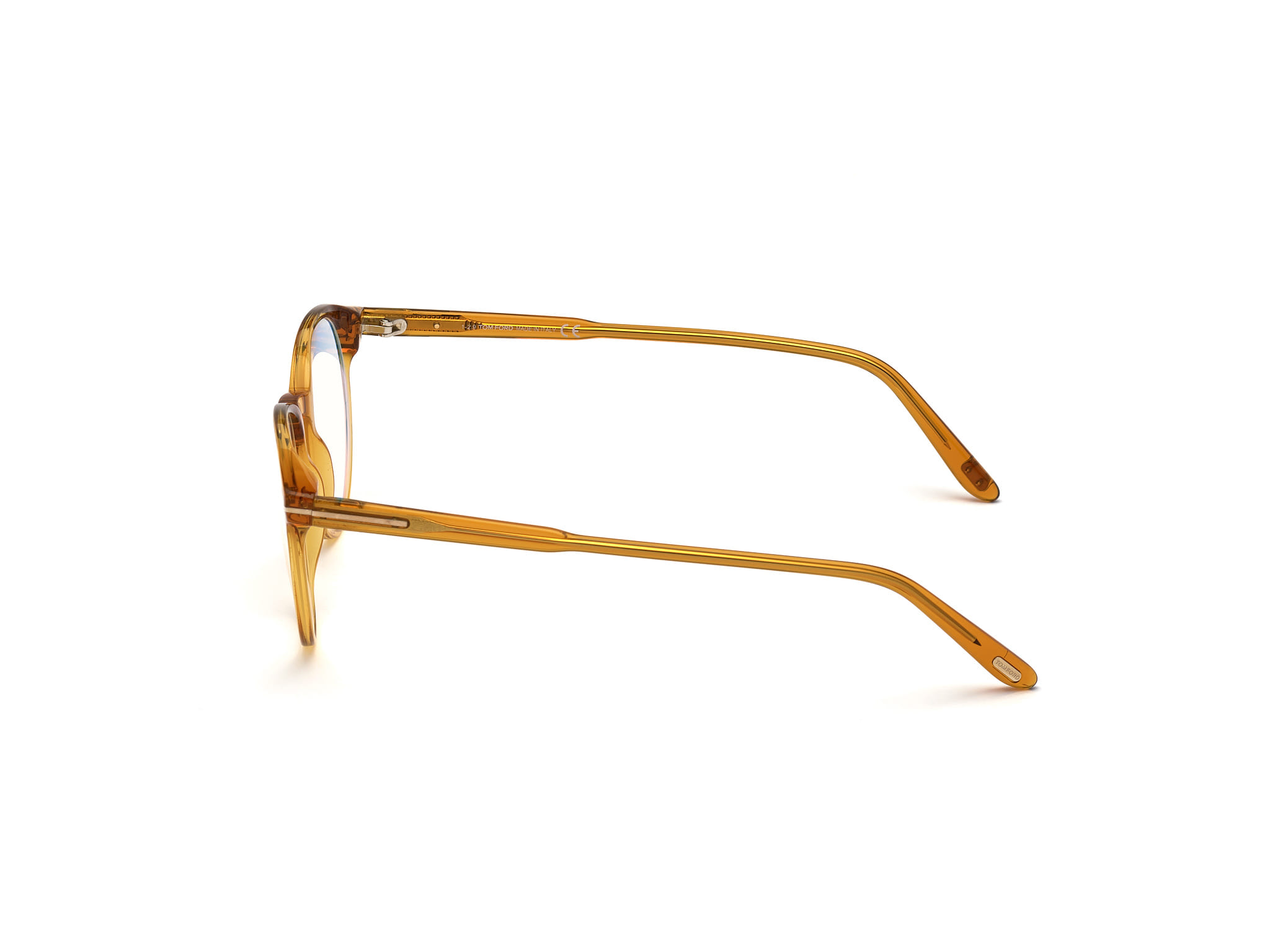 Tomford FT5695-B Frame Transparent Brown Male Full Shell Frame — Transparent Brown frame — view 2
