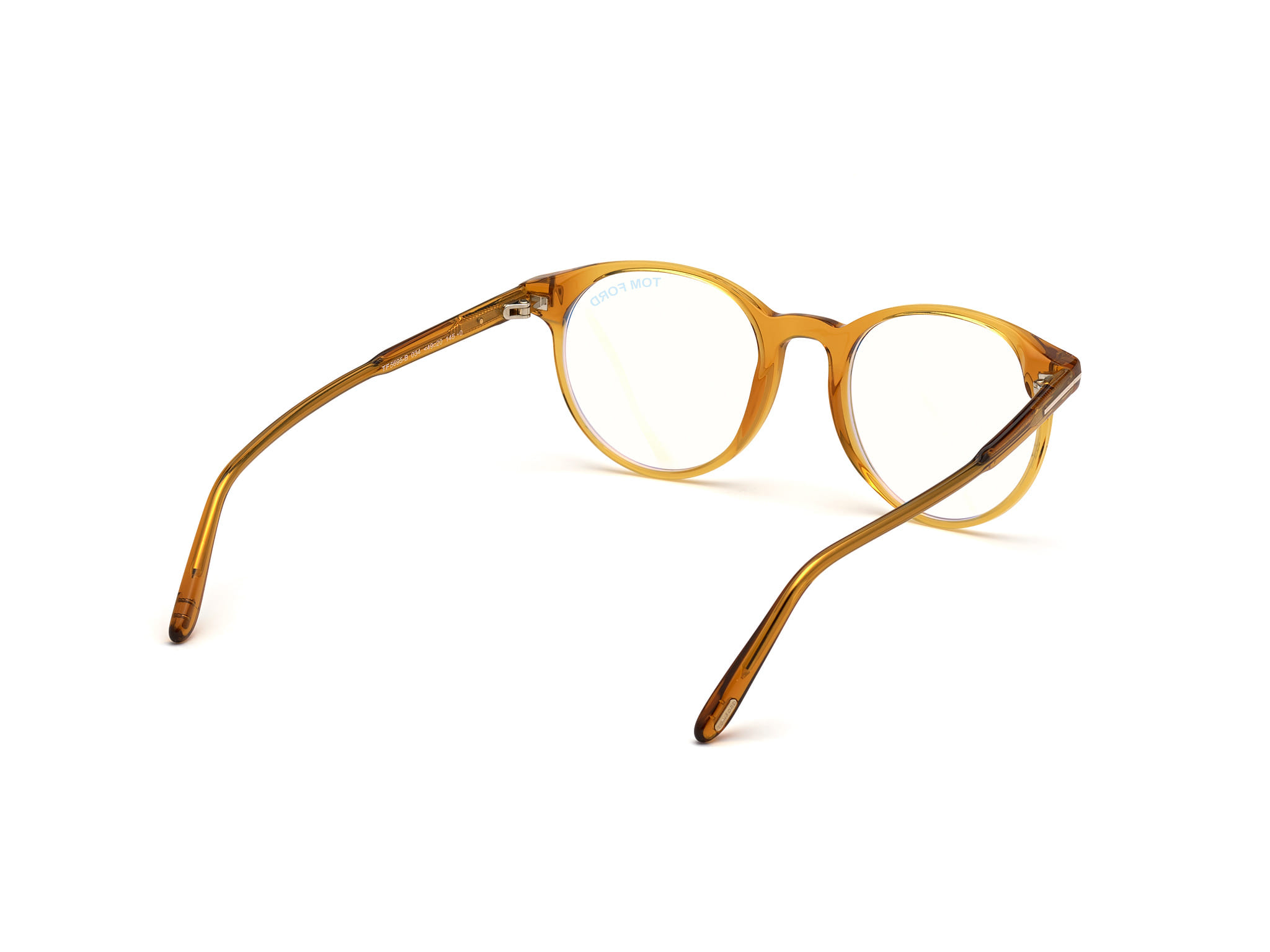 Tomford FT5695-B Frame Transparent Brown Male Full Shell Frame — Transparent Brown frame — view 5