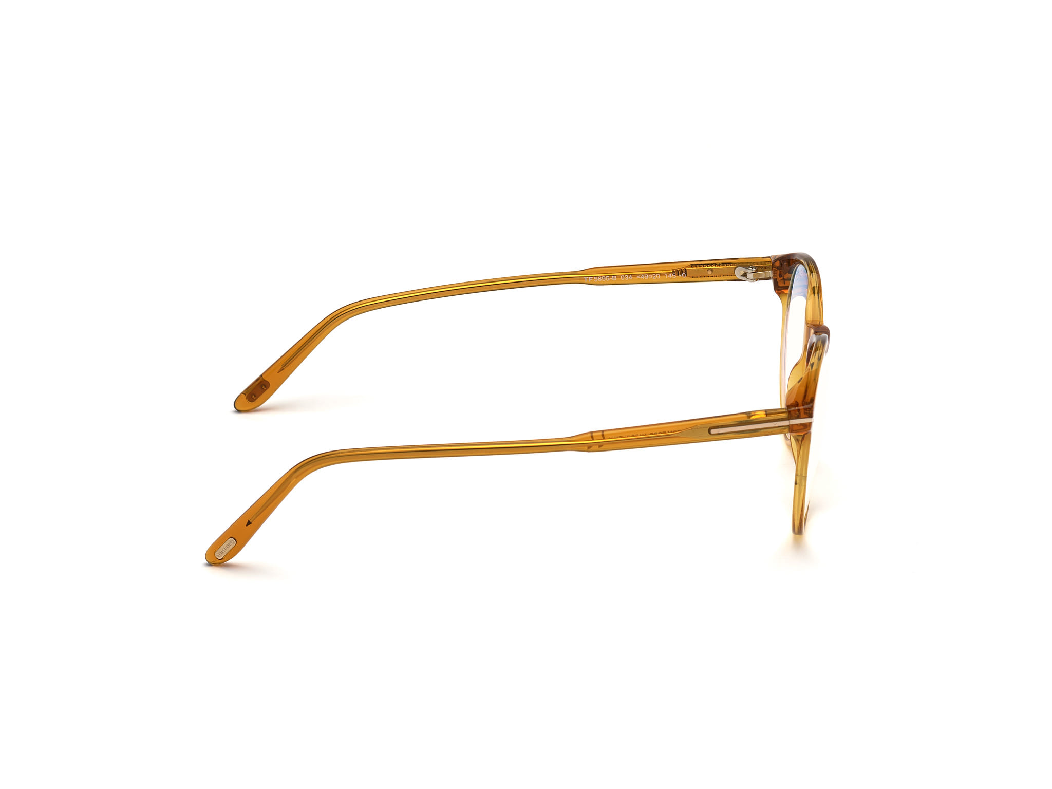 Tomford FT5695-B Frame Transparent Brown Male Full Shell Frame — Transparent Brown frame — view 6