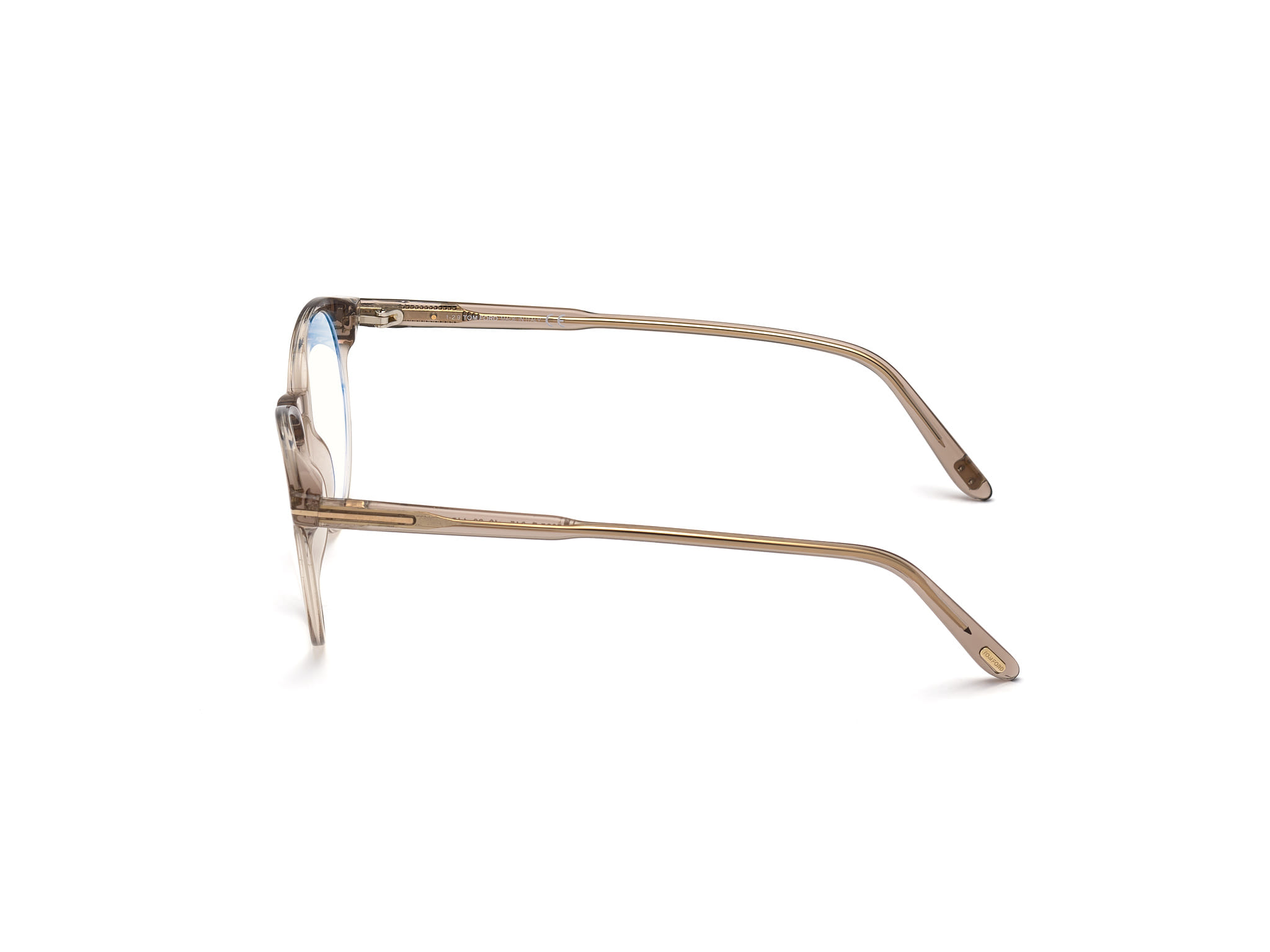 Tomford FT5695-B Frame Transparent Brown Male Full Shell Frame — view 2