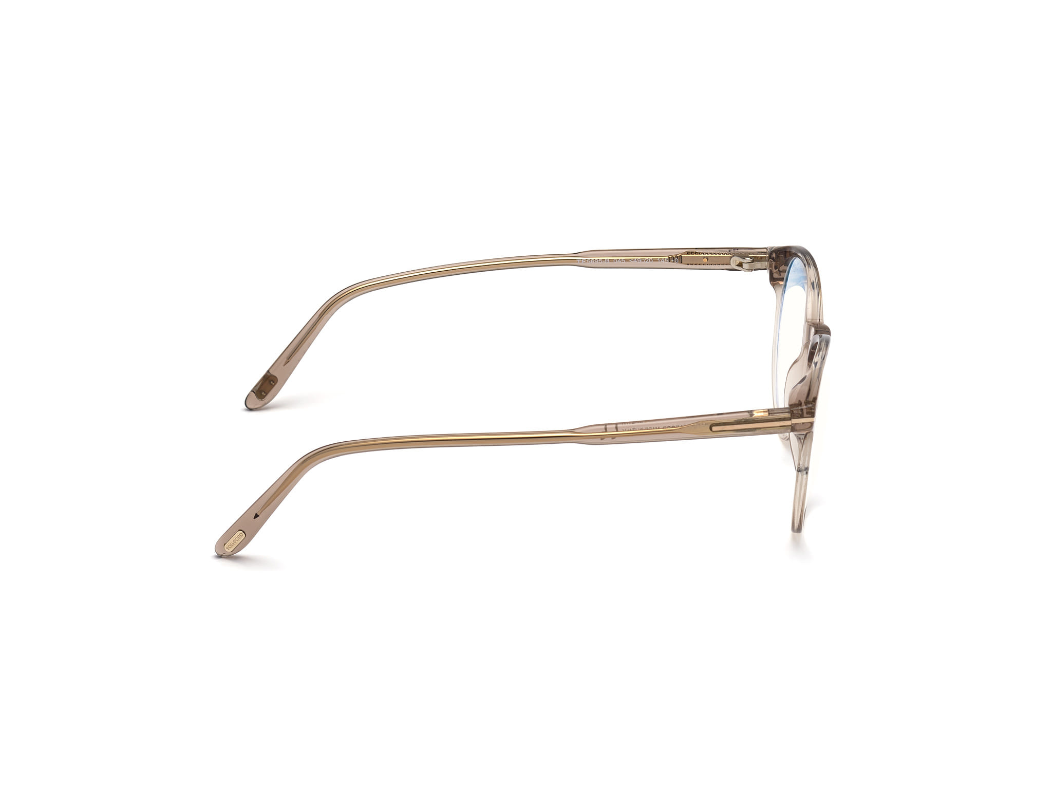 Tomford FT5695-B Frame Transparent Brown Male Full Shell — Transparent Brown frame