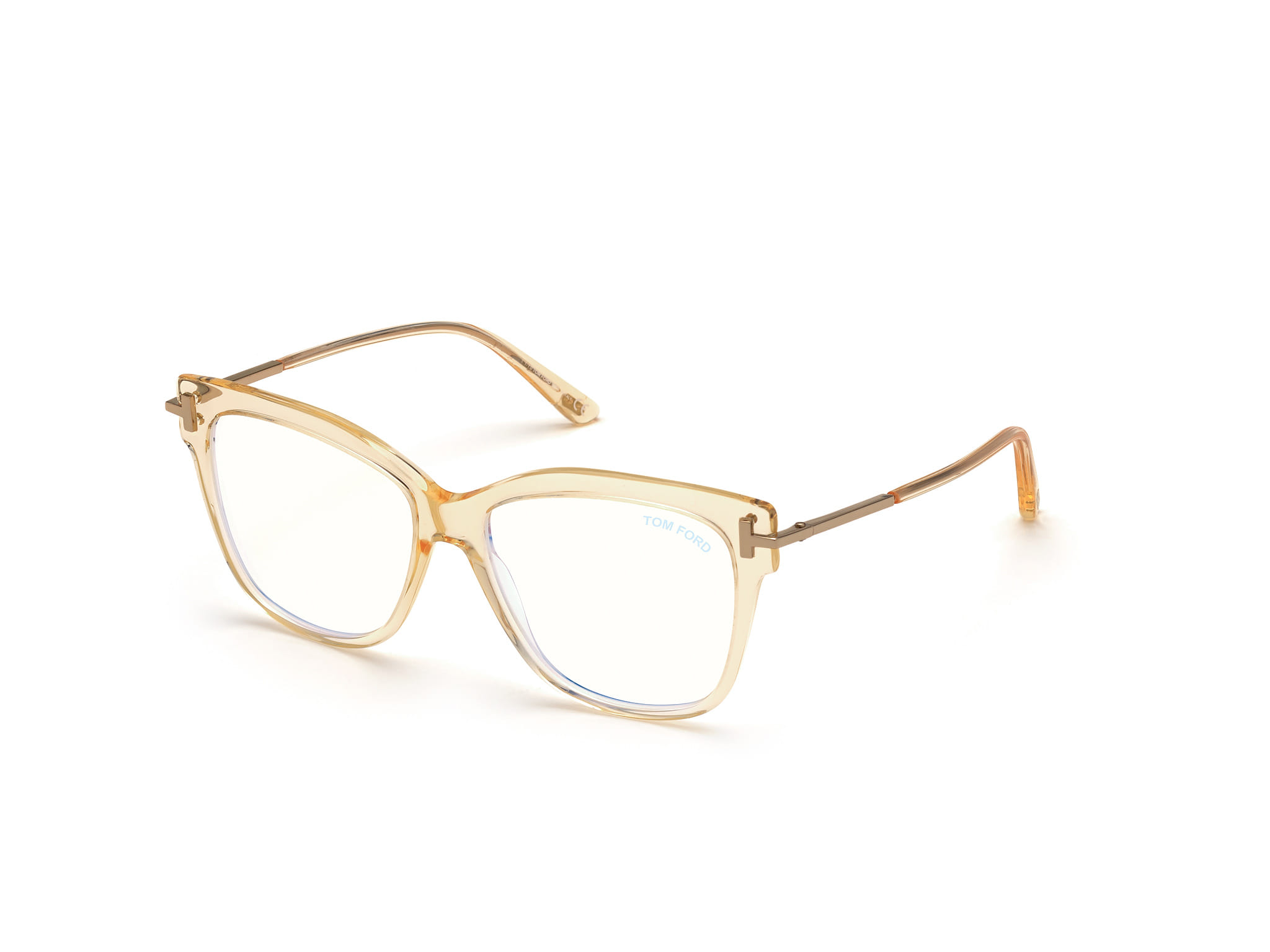 Tomford FT5704-B Frame Transparent Brown Female Full Metal w — Transparent Brown frame