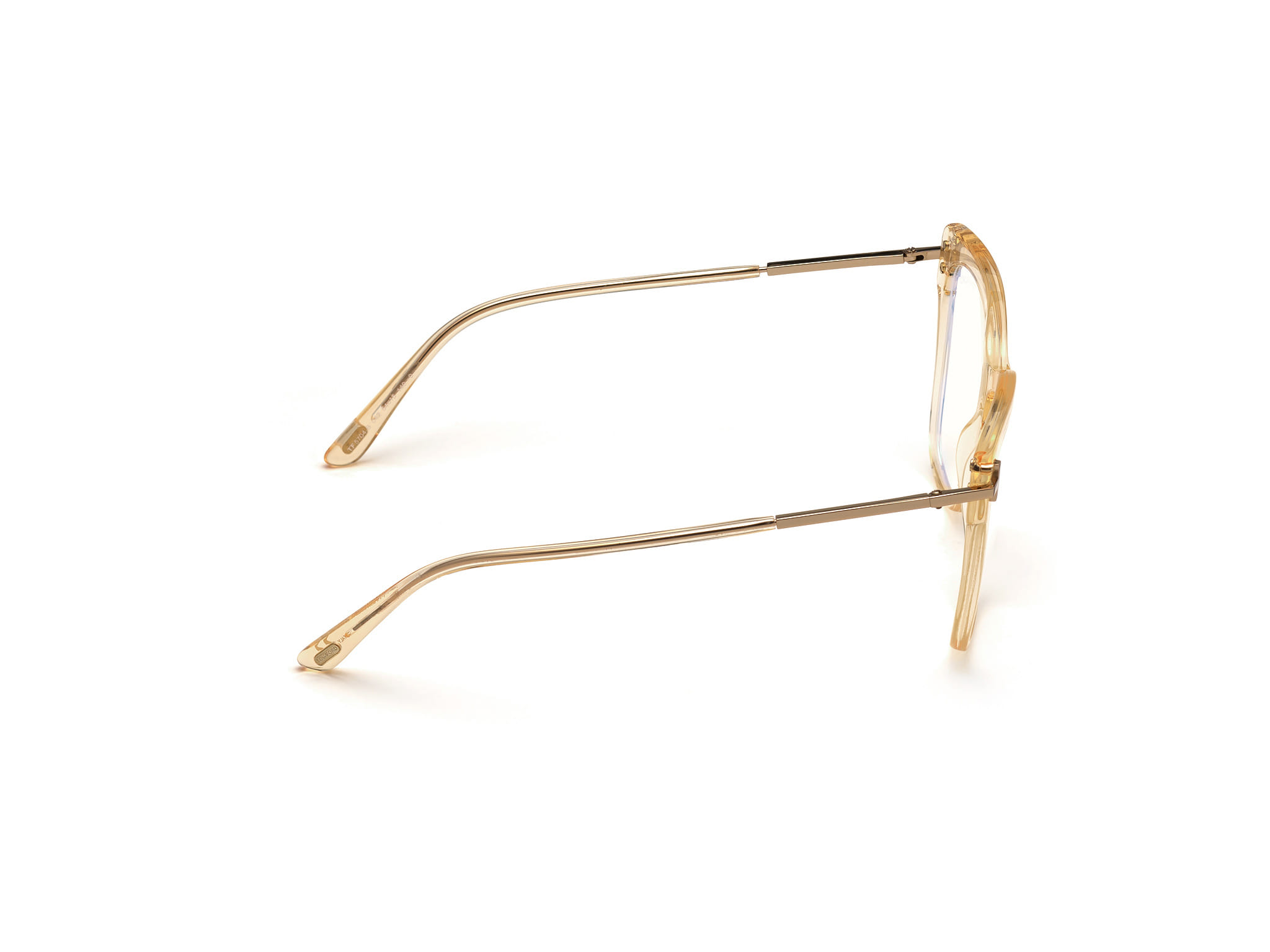 Tomford FT5704-B Frame Transparent Brown Female Full Metal w Frame — Transparent Brown frame — view 6