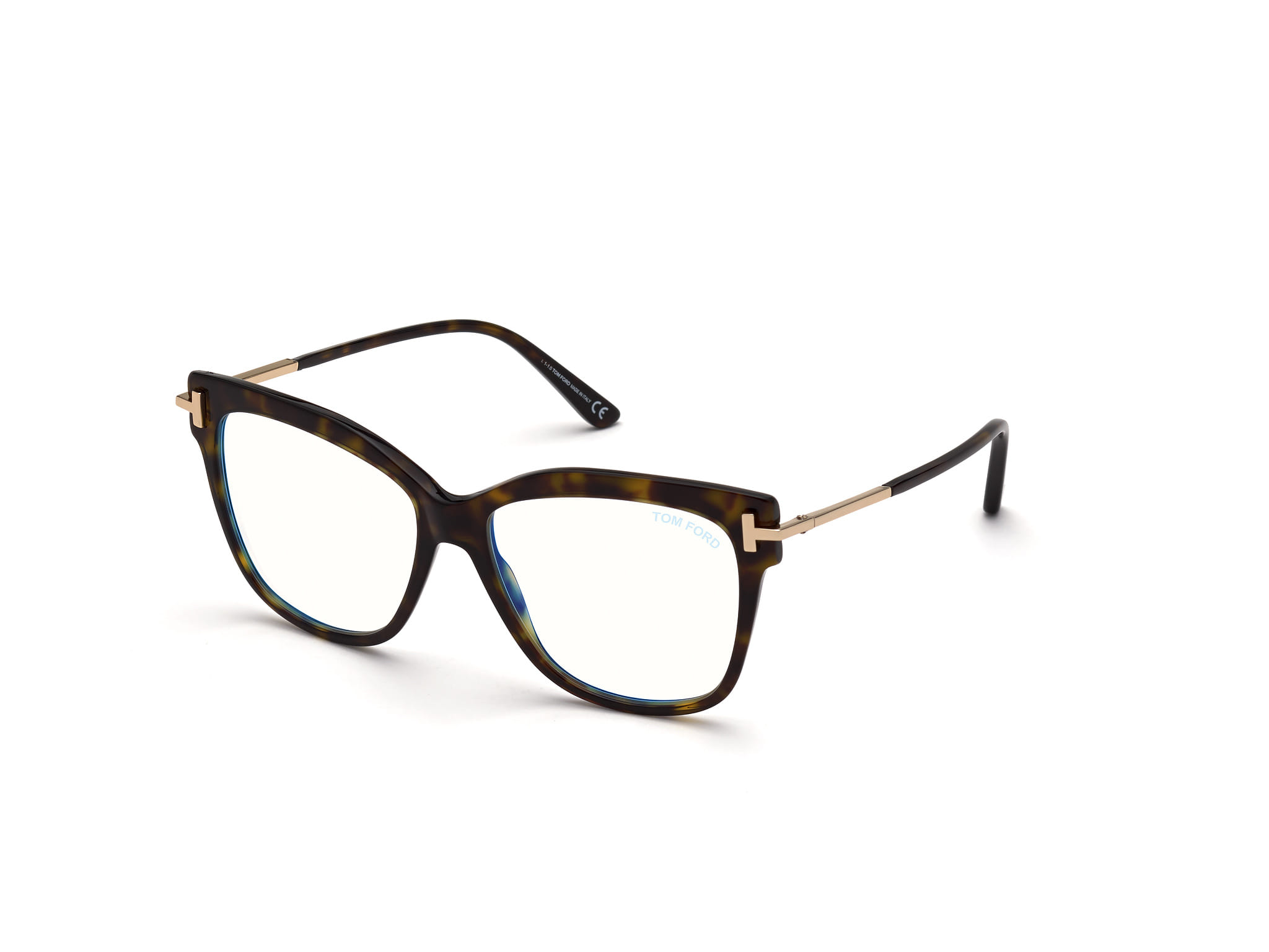 Tomford FT5704-B Frame Havana Female Full Metal with Shell — Havana frame