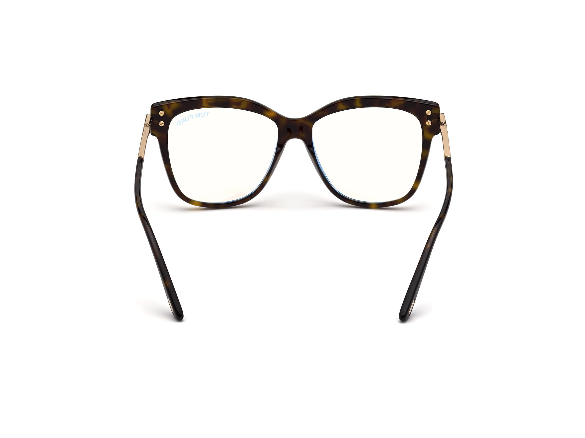 Tomford FT5704-B Frame Havana Female Full Metal with Shell Frame — Havana frame — view 4