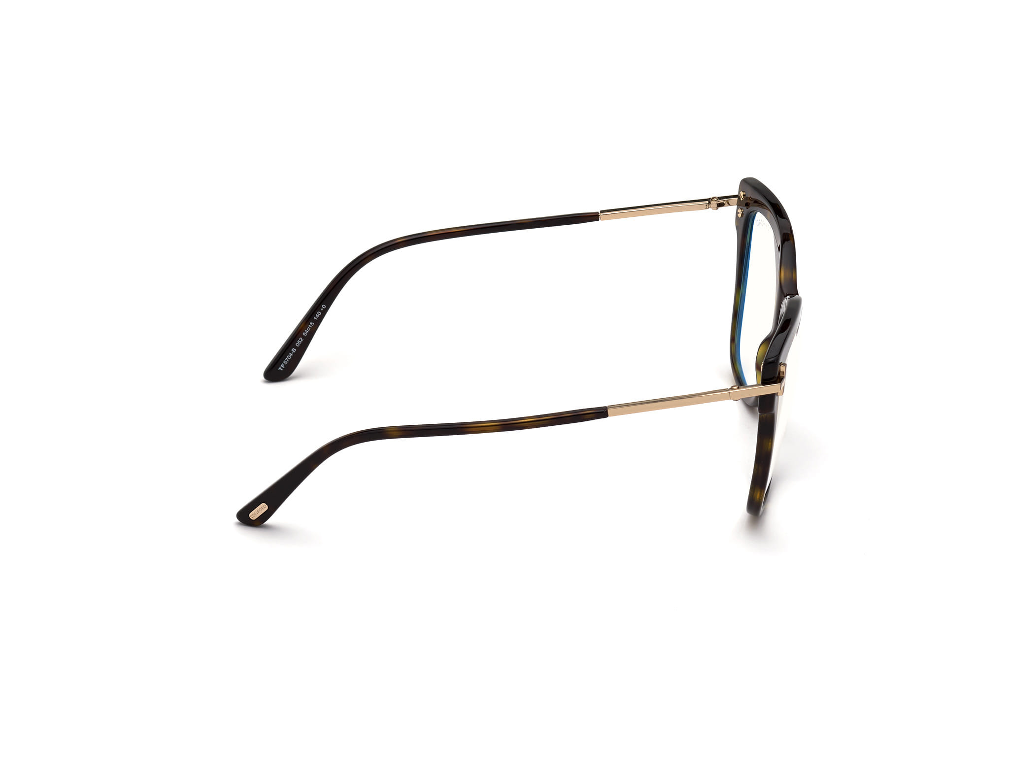 Tomford FT5704-B Frame Havana Female Full Metal with Shell Frame — Havana frame — view 6