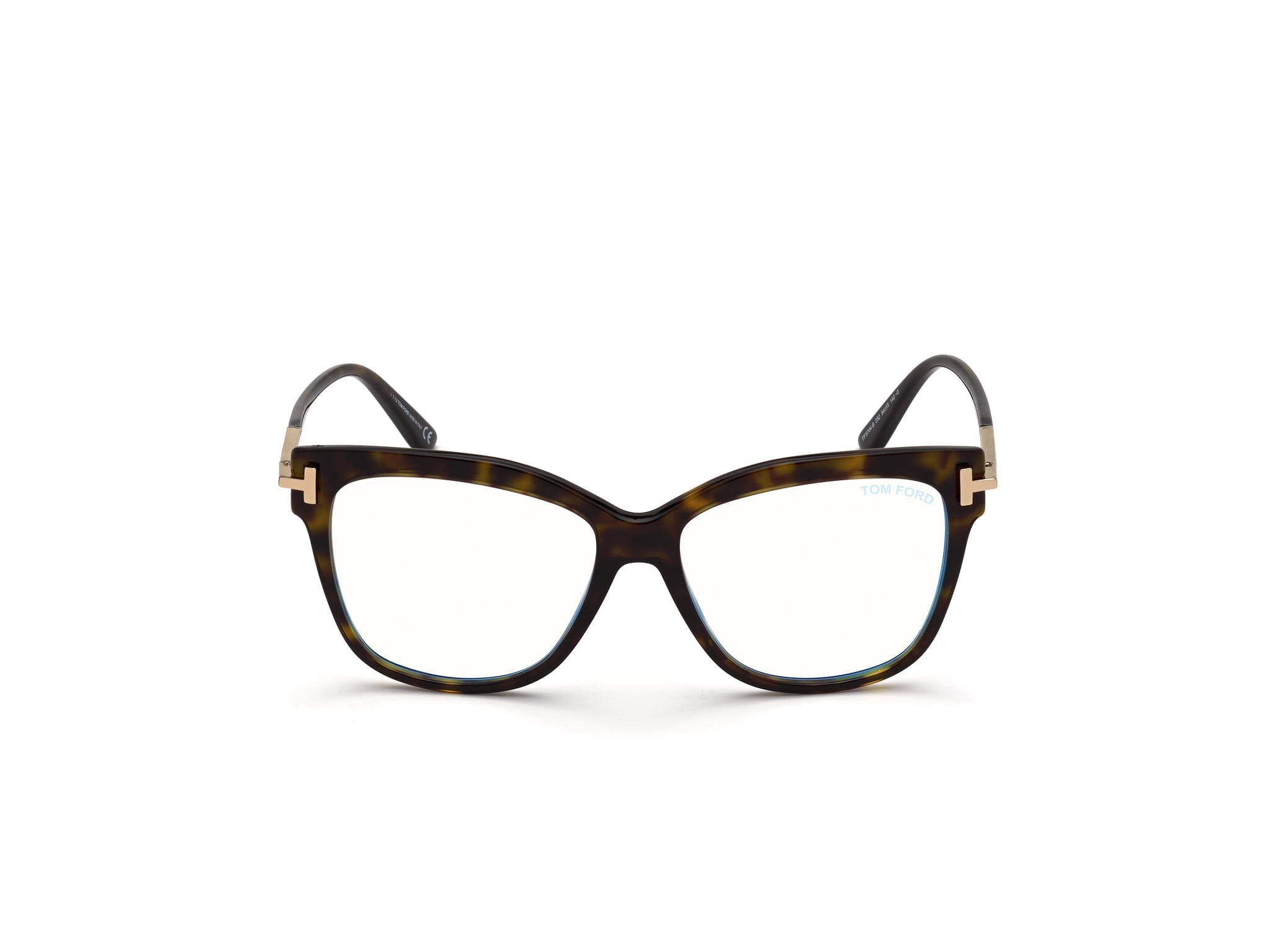 Tomford FT5704-B Frame Havana Female Full Metal with Shell Frame — Havana frame — view 8