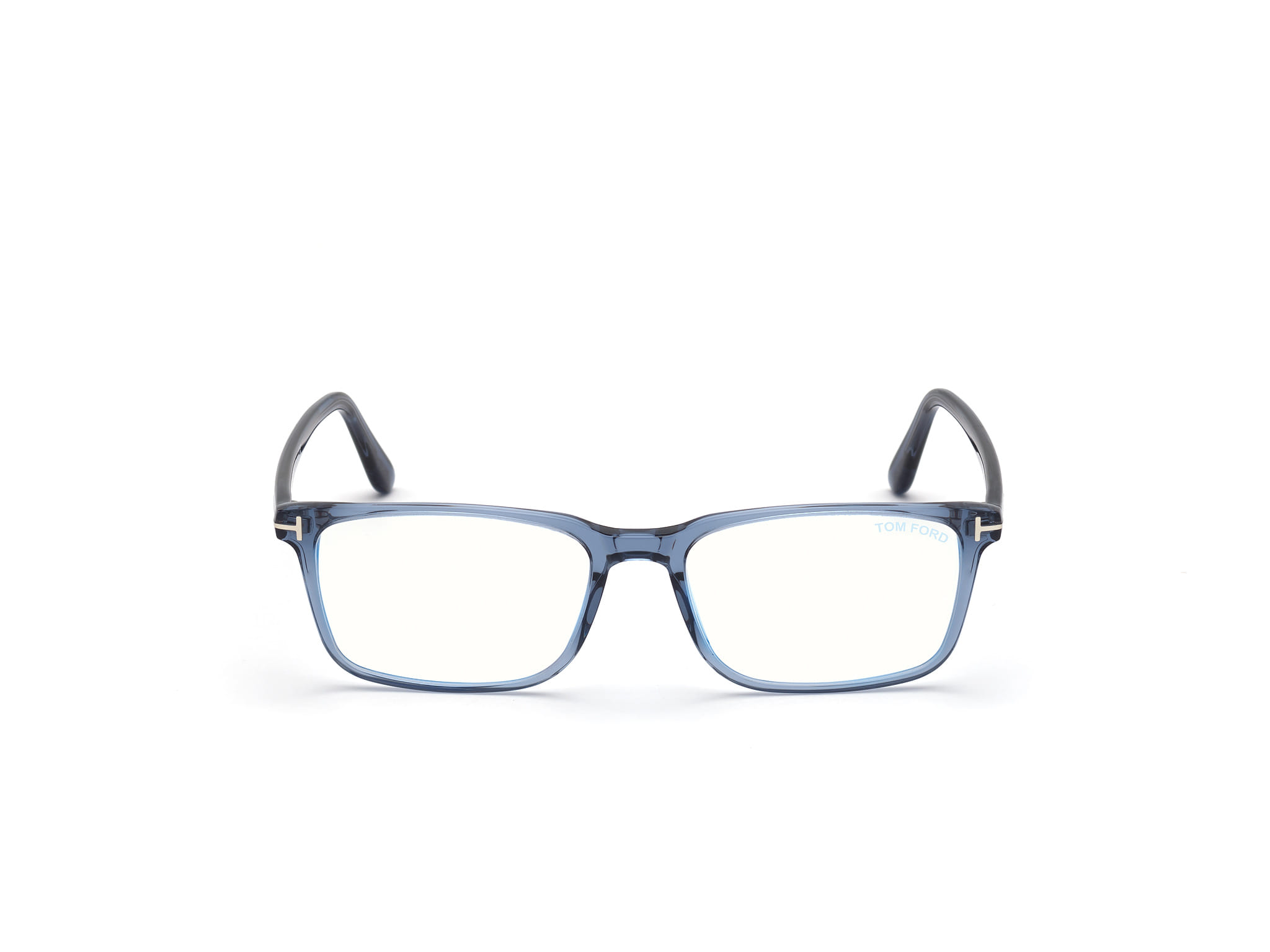 Tomford FT5735-B Frame Transparent Blue Male Full Shell Frame — view 2