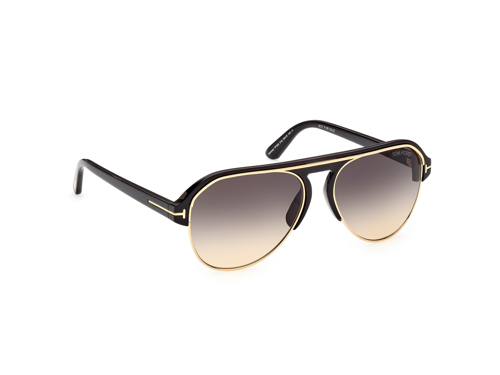 Tomford FT0929 Sunglass Gold Male Full Shell Sunglass — Gold frame — view 7