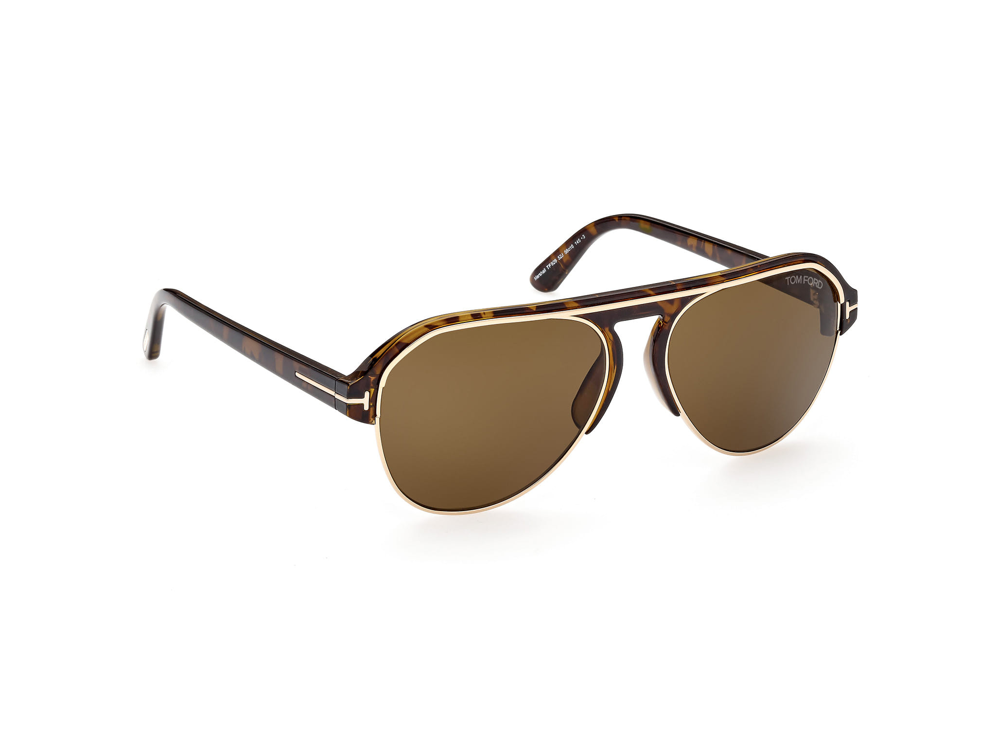 Tomford FT0929 Sunglass Gold Male Full Shell Sunglass — Gold frame — view 7