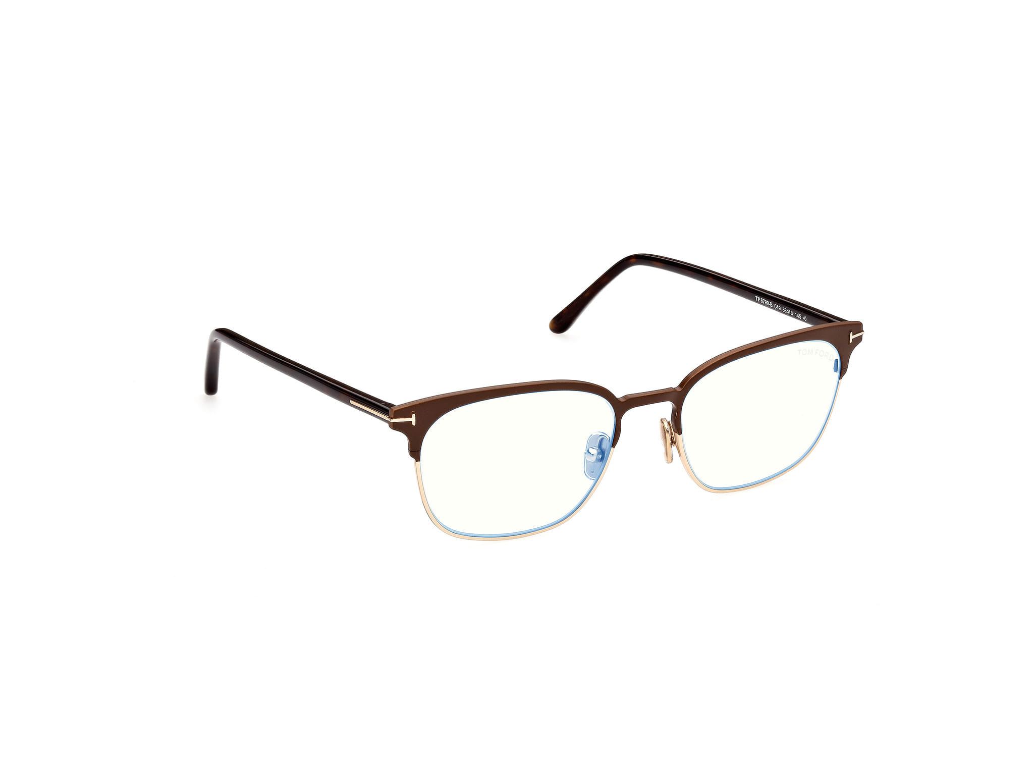 Tomford TF5799-B Frame Brown Male Full Shell Frame — Brown frame — view 7