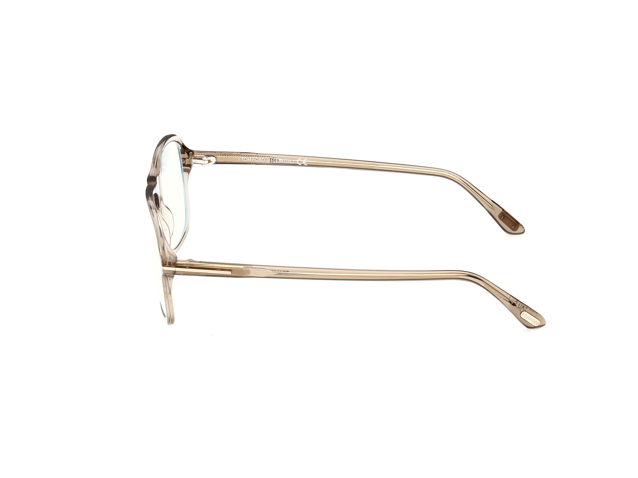 Tomford FT5806-B Frame Transparent Brown Male Full Shell Frame — Transparent Brown frame — view 2
