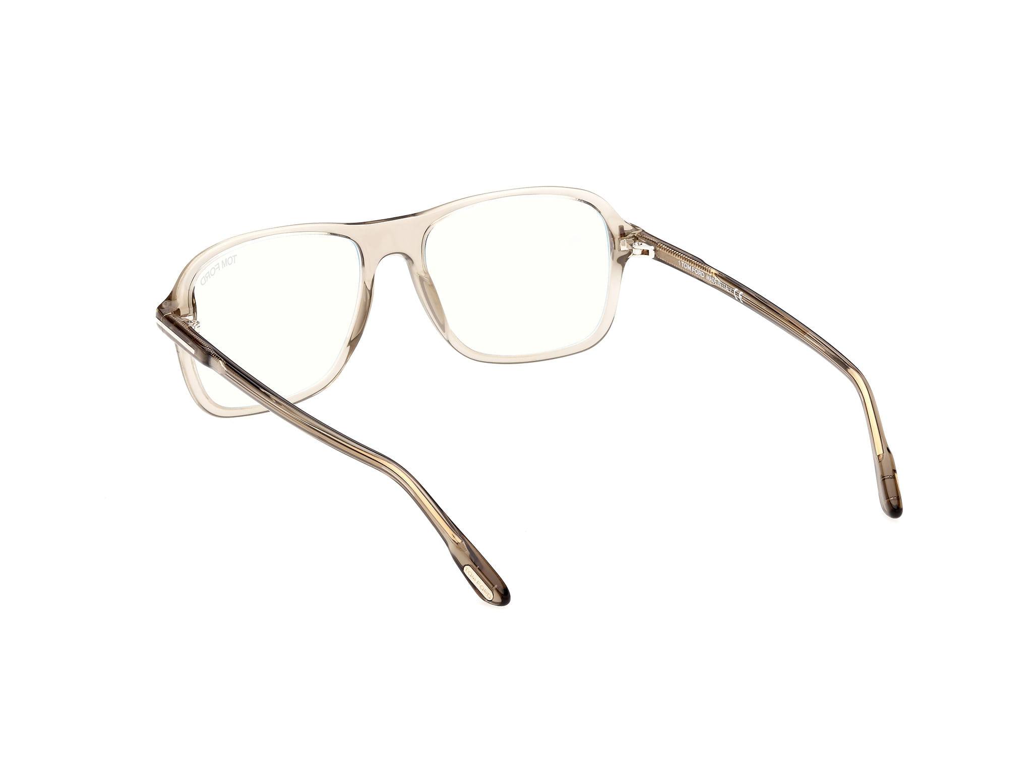 Tomford FT5806-B Frame Transparent Brown Male Full Shell Frame — Transparent Brown frame — view 3