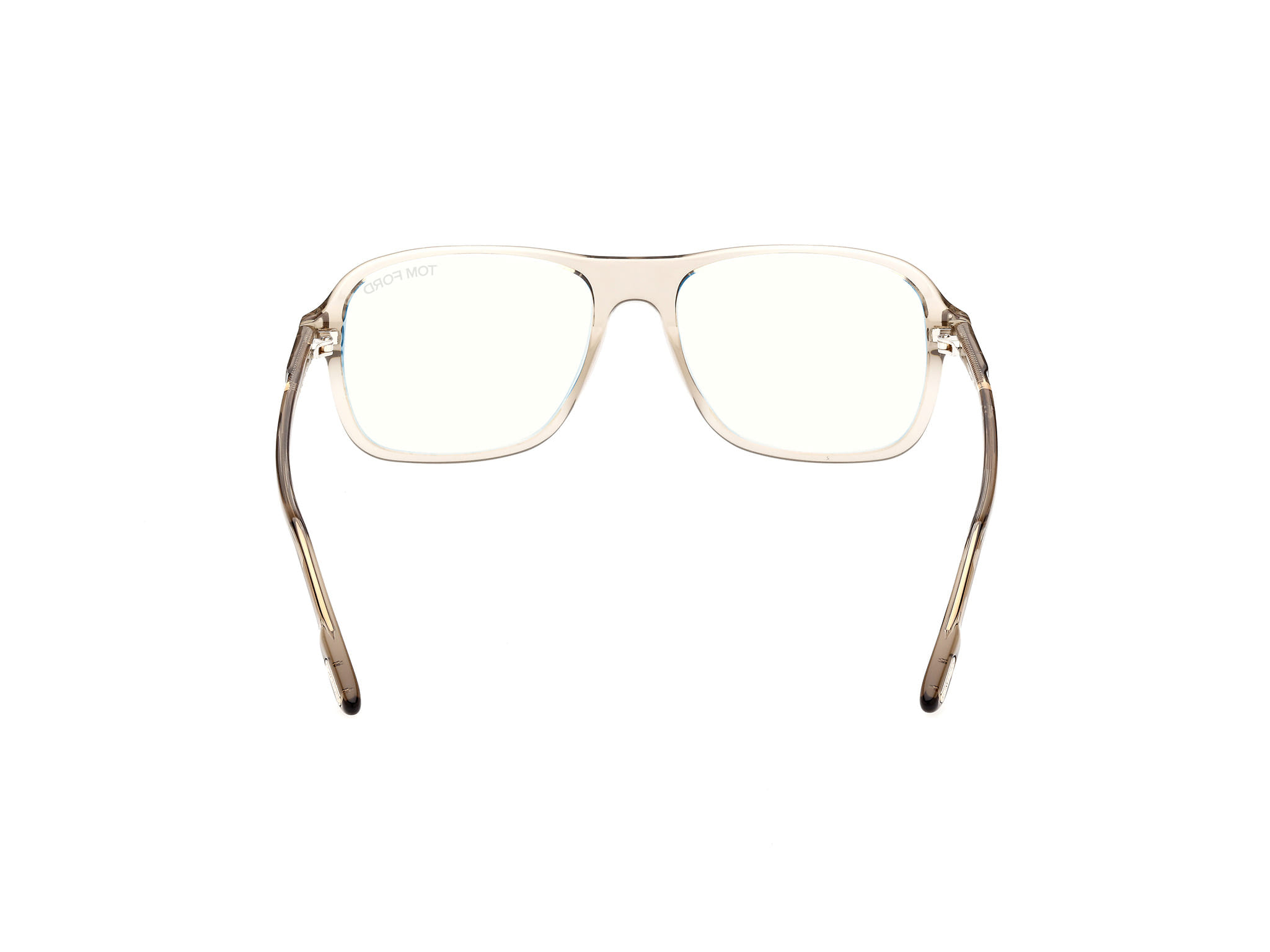 Tomford FT5806-B Frame Transparent Brown Male Full Shell Frame — Transparent Brown frame — view 4