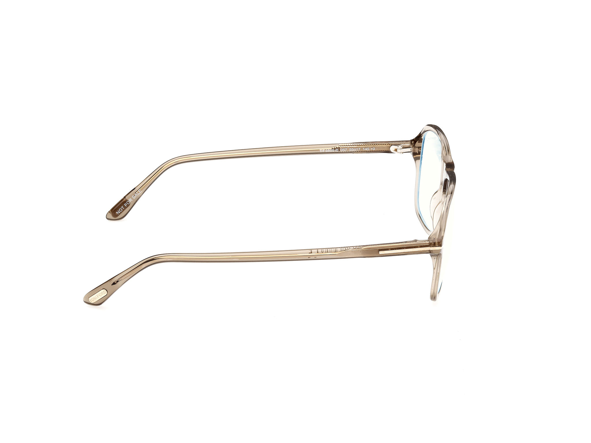 Tomford FT5806-B Frame Transparent Brown Male Full Shell Frame — Transparent Brown frame — view 6
