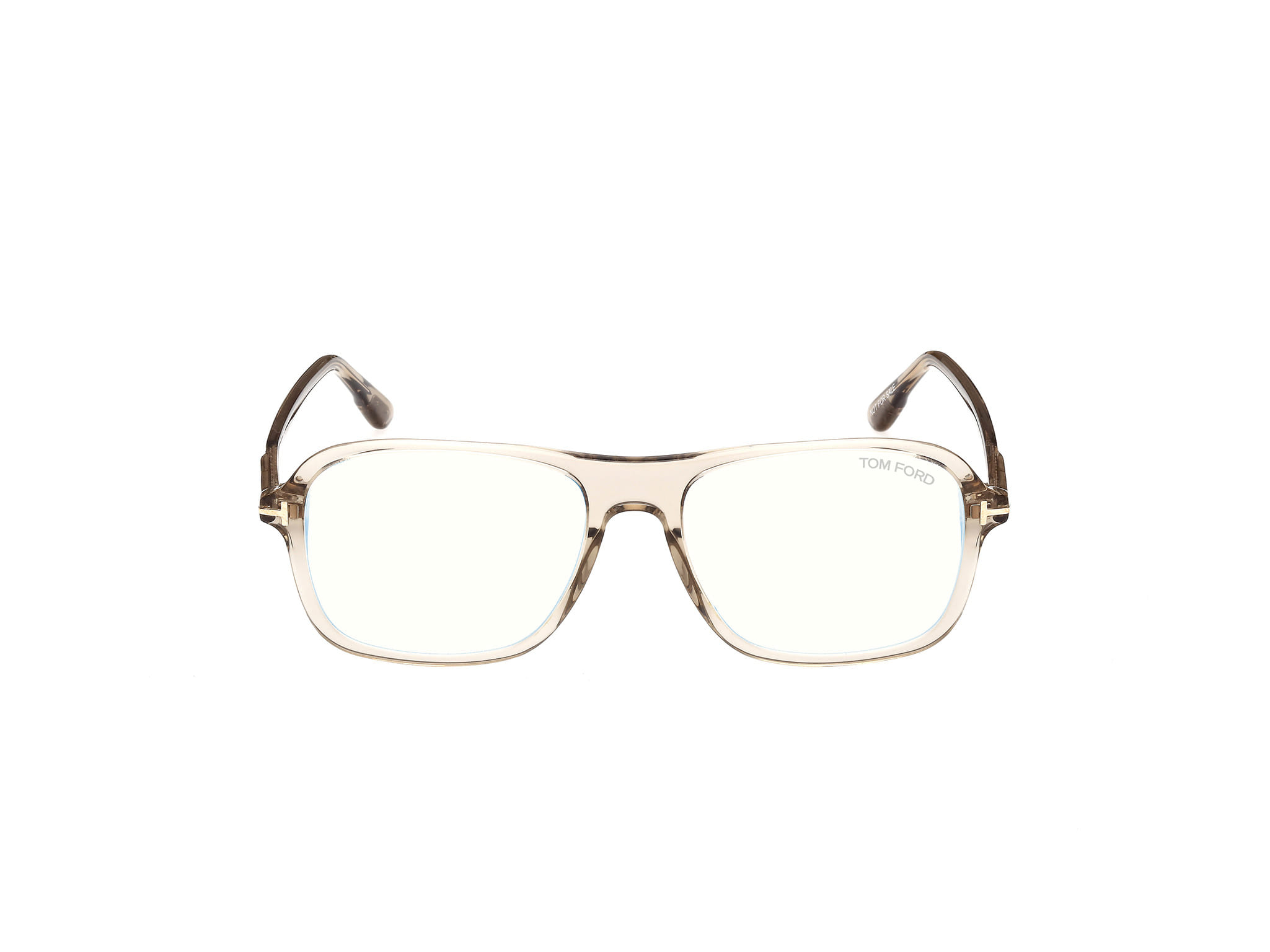 Tomford FT5806-B Frame Transparent Brown Male Full Shell Frame — Transparent Brown frame — view 8