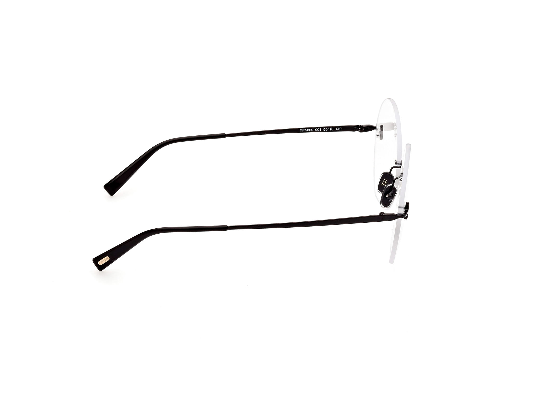 Tomford FT5809 Frame Black Male RimLess Metal Frame — Black frame — view 6