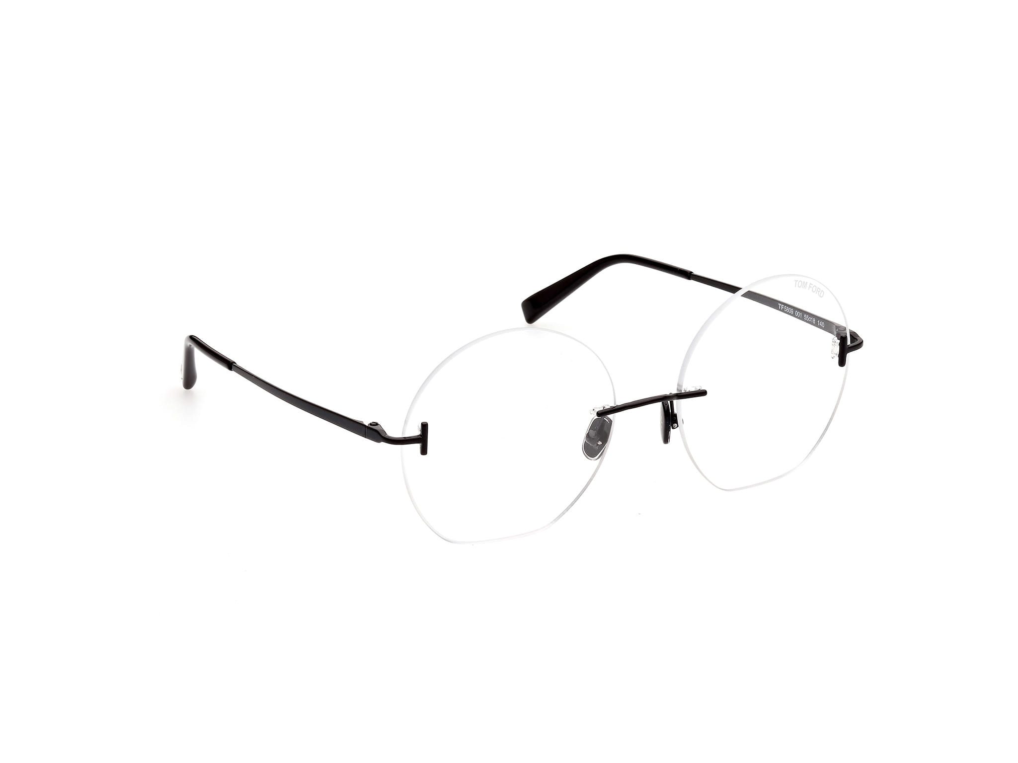 Tomford FT5809 Frame Black Male RimLess Metal Frame — Black frame — view 7