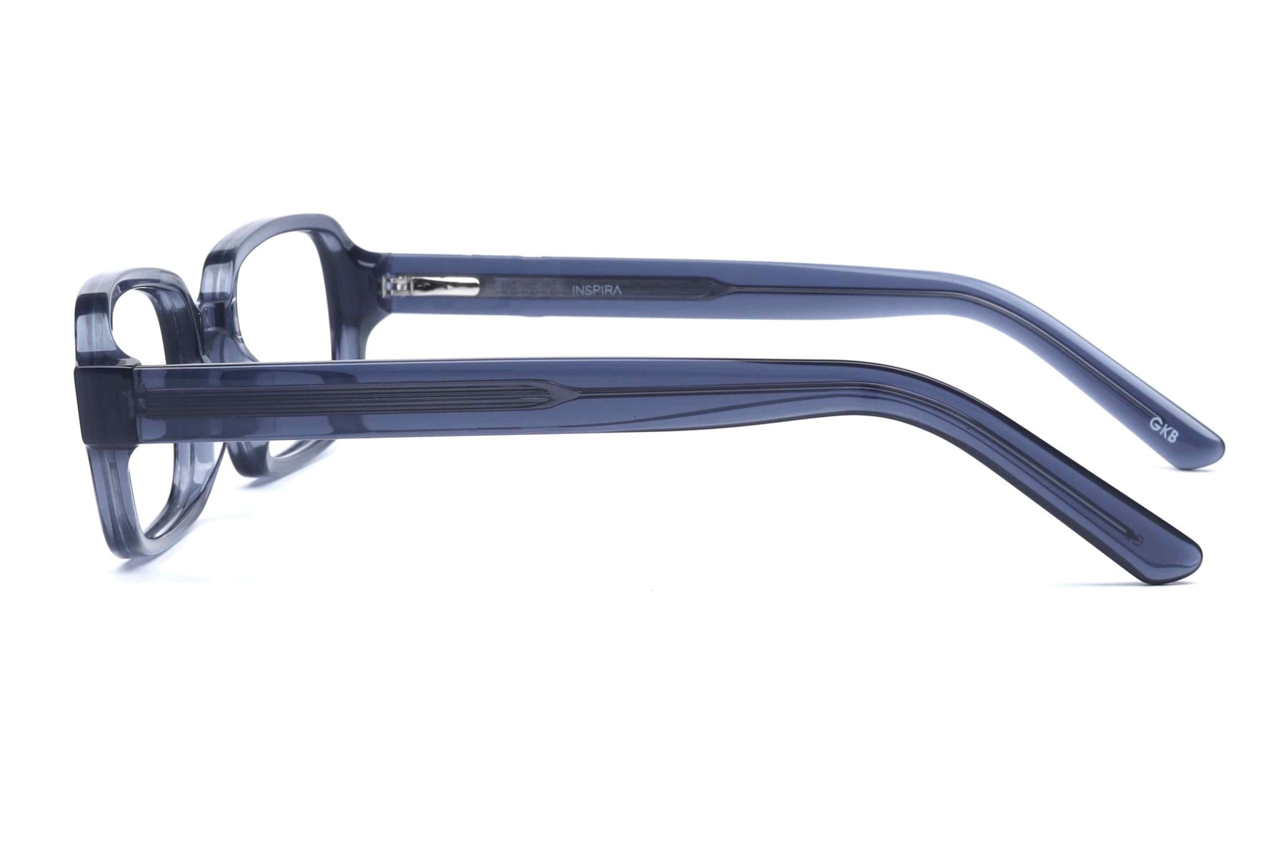 Inspira M007 Frame Transparent Blue Unisex Full Shell Frame — Transparent Blue frame — view 3