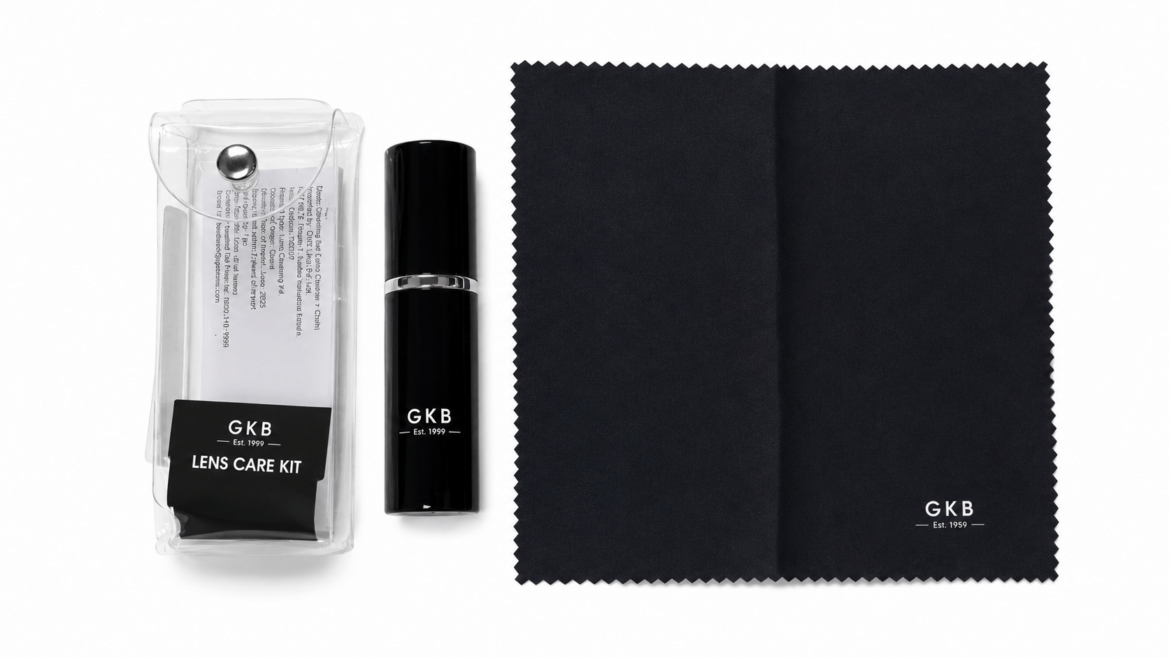 GKB OPTICALS CLEANING SET(LENS CLEANER+SELVET)