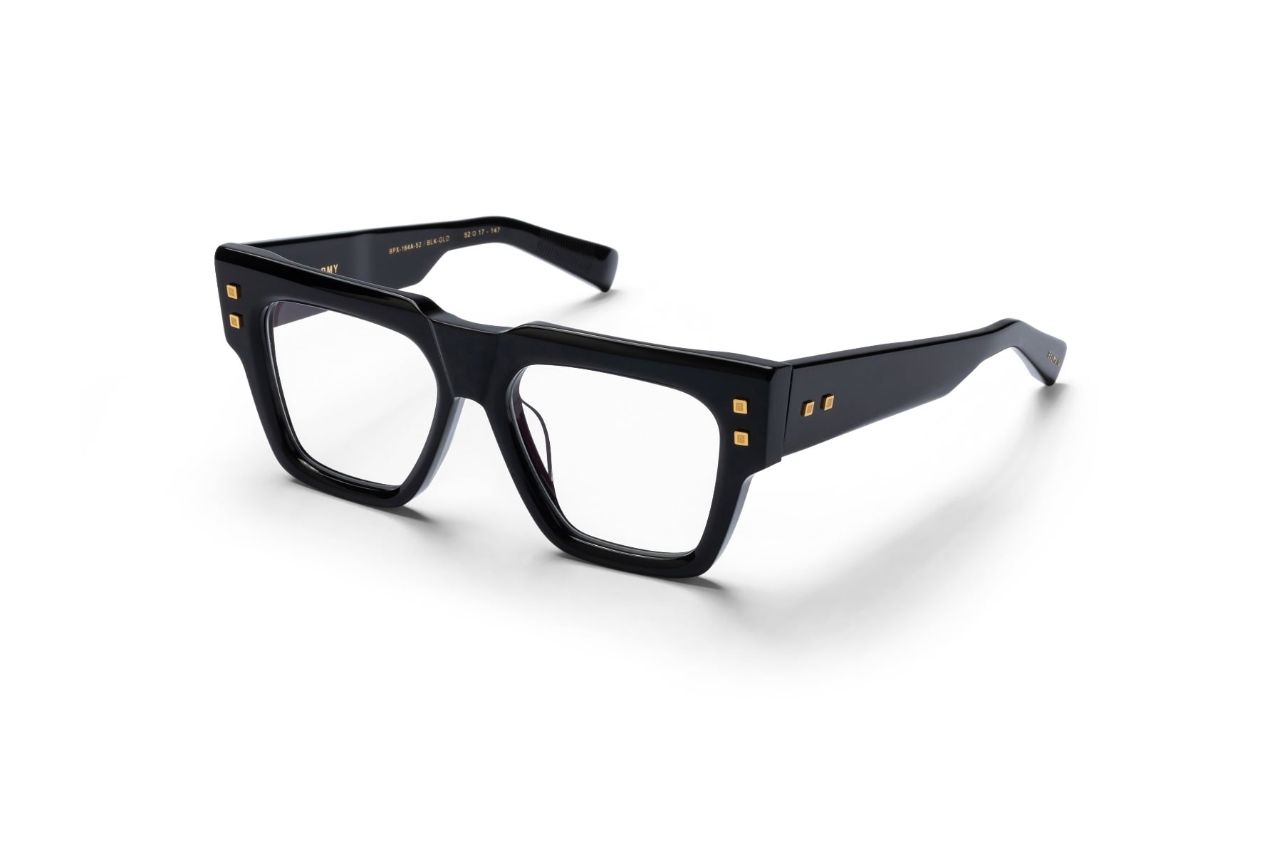 BALMAIN B-ARMY 164A BLK-GLD Frame — view 1