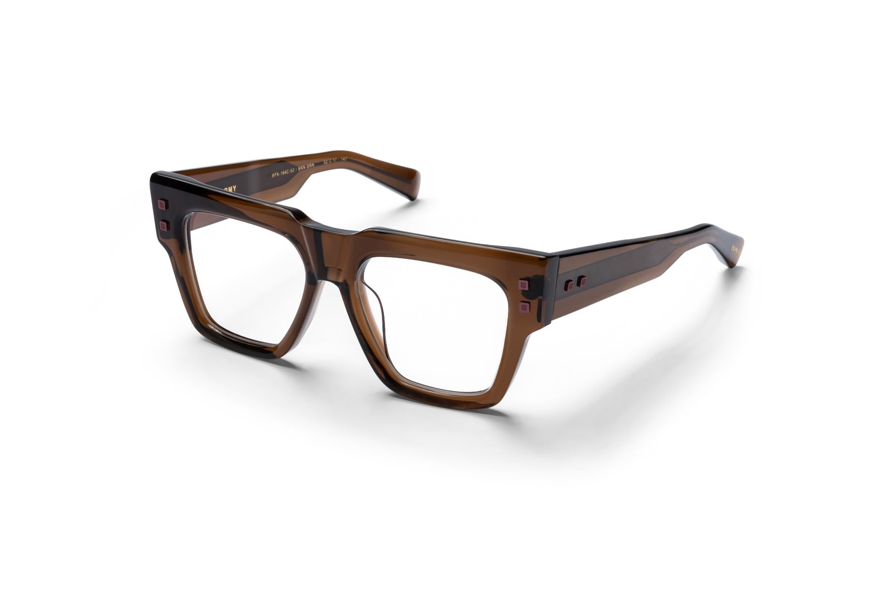 BALMAIN B-ARMY 164C BRN-BRN Frame — Transparent Brown frame — view 1