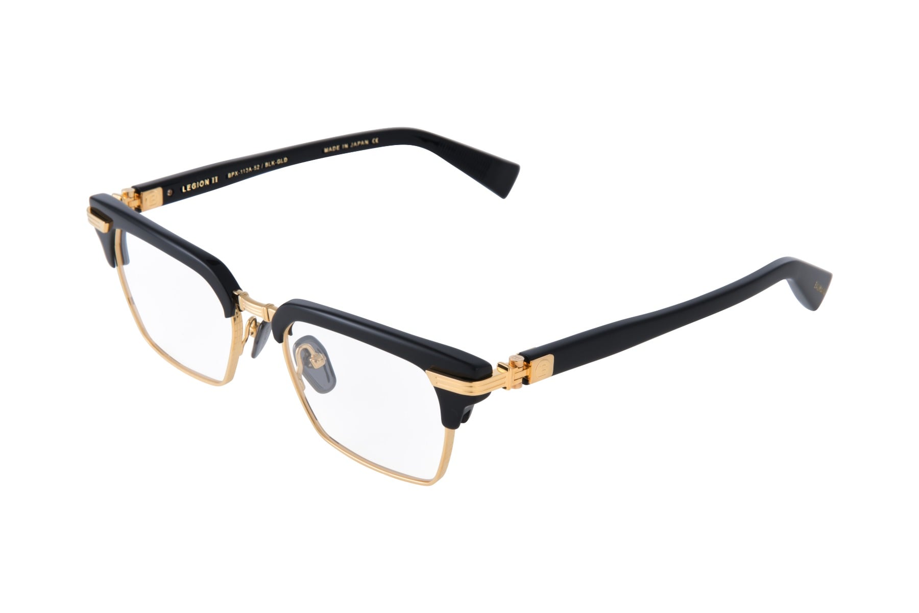 BALMAIN LEGION II BPX-113A 113A BLK-GLD Frame — view 1