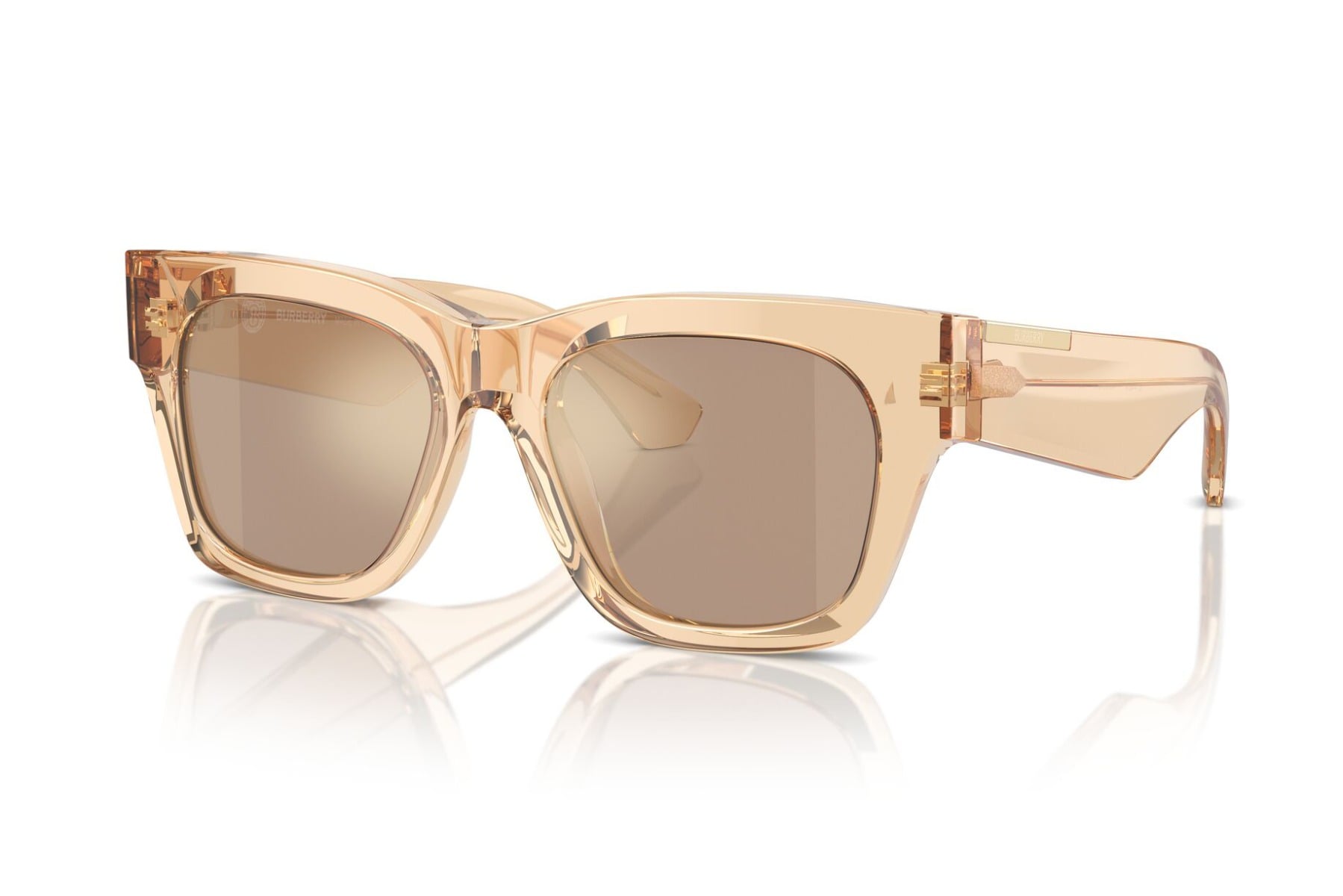 BURBERRY 0BE4424 40635A Sunglass — Transparent Brown frame — view 2