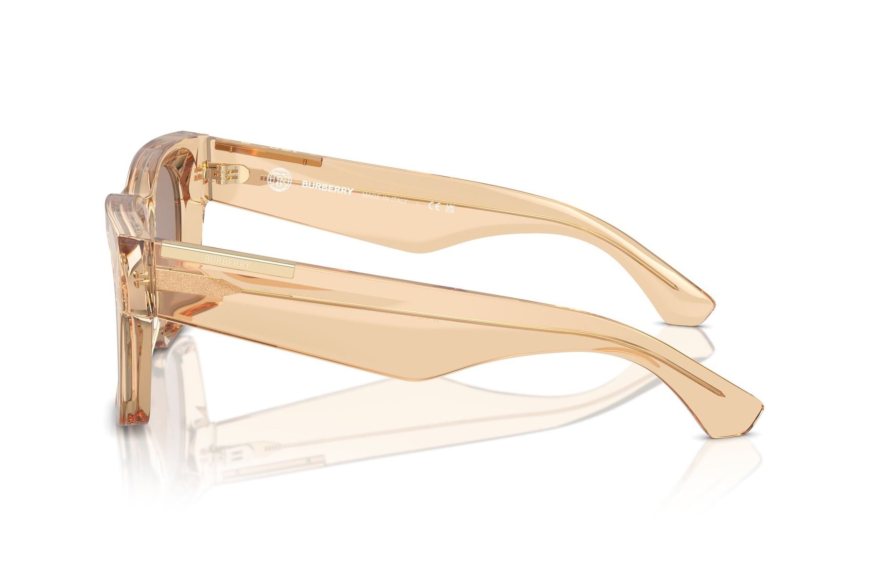 BURBERRY 0BE4424 40635A Sunglass — Transparent Brown frame — view 3